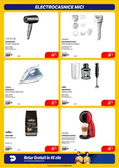 Ofertele Flanco valabile de la 16.10.2025 | Pagină: 23 | Produse: Fier de călcat, Epilator, Uscător De Păr, Tocător