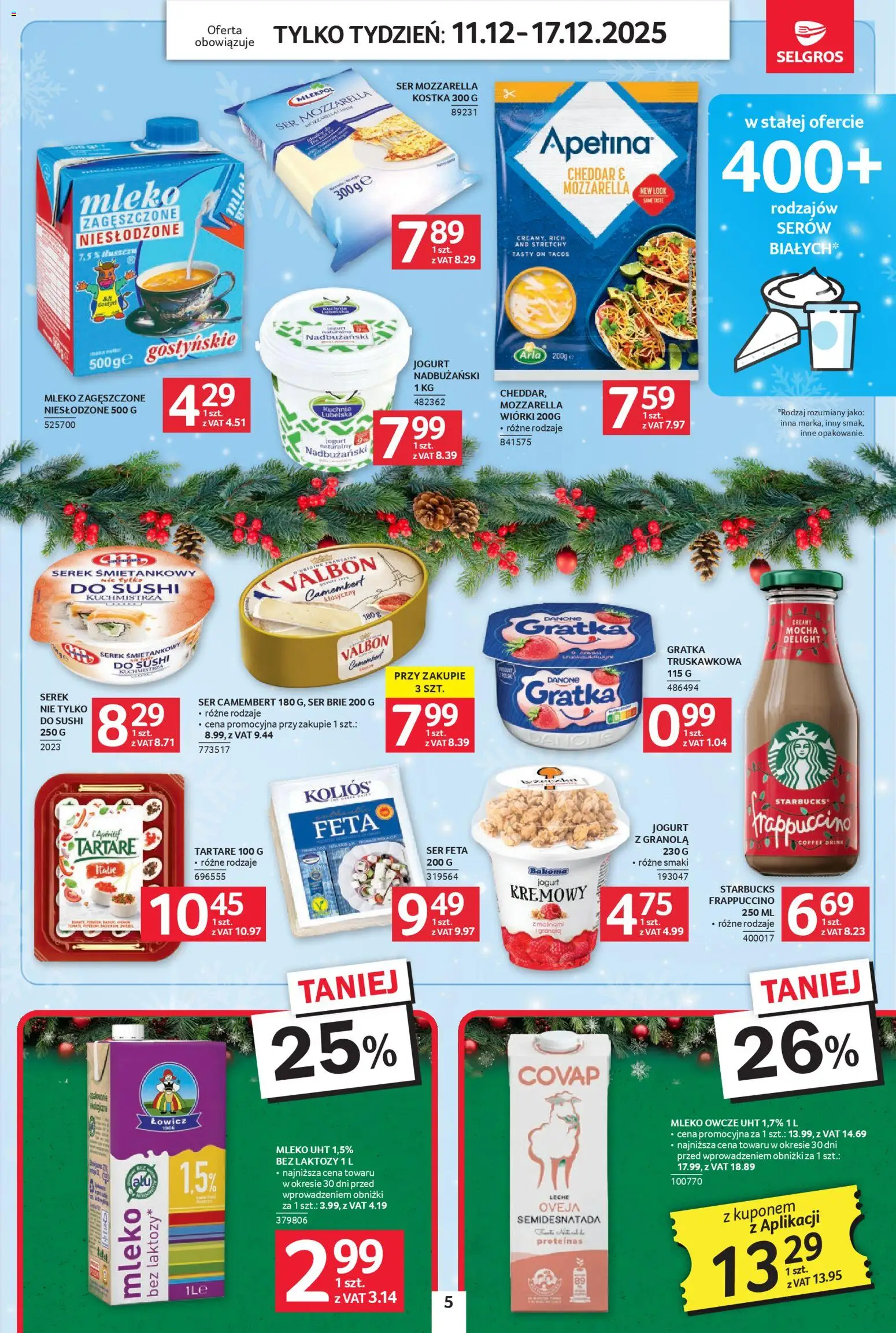 Selgros cash&carry Gazetka - Jeszcze więcej super promocji od 11.12.2025 | Strona: 5 | Produkty: Granola, Camembert, Ser, Jogurt