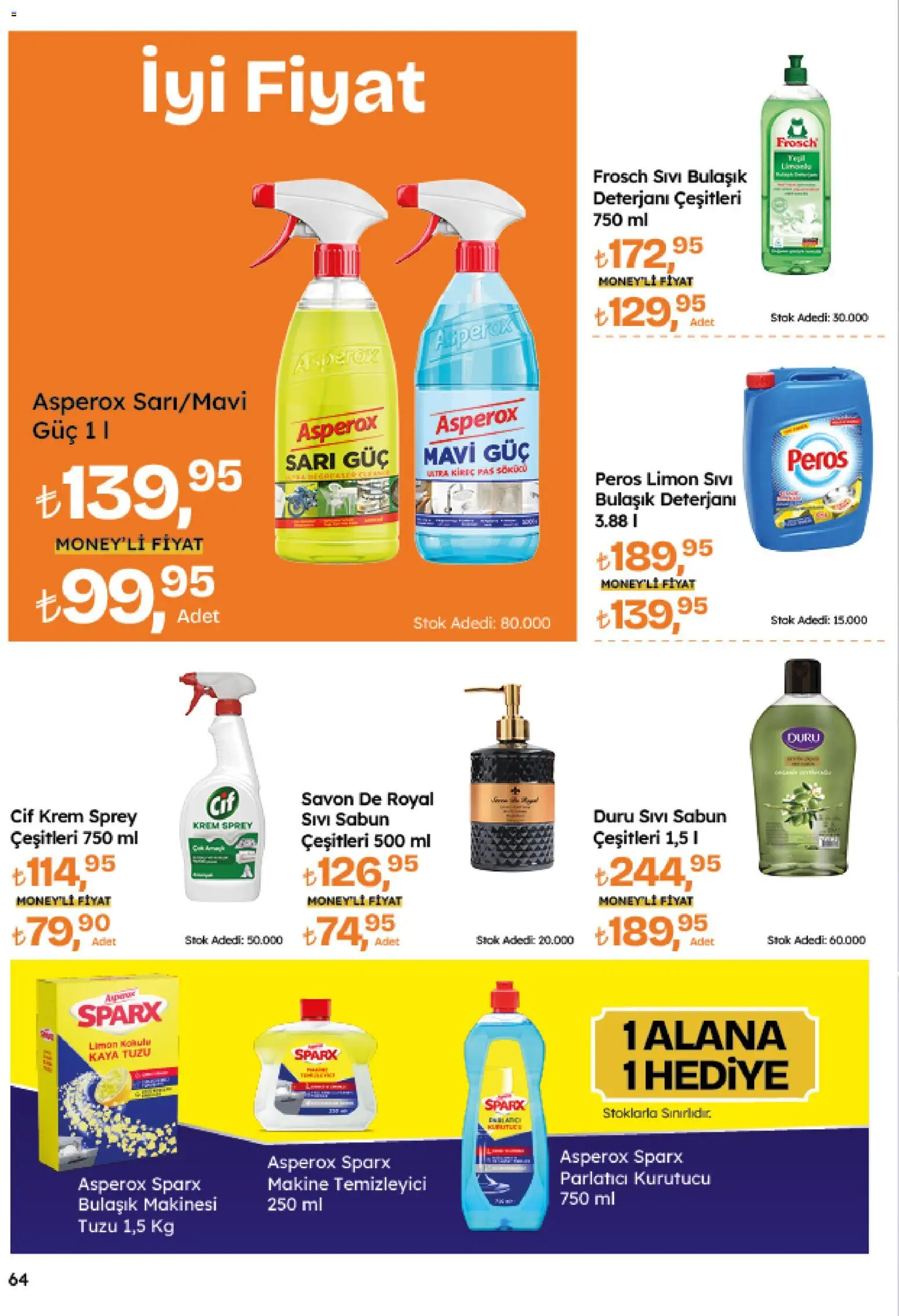 Migros Katalog - Migroskop - 26.03.2026 tarihinden itibaren geçerlidir | Sayfa: 64 | Ürünler: Sabun, Parlatıcı, Limon, Bulaşık makinesi