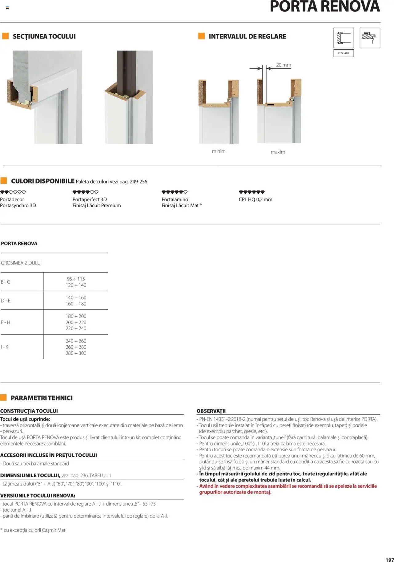 Catalog Proges – valabil de la 01.05.2025 | Pagină: 197 | Produse: Mâner, Tapet, Ușă