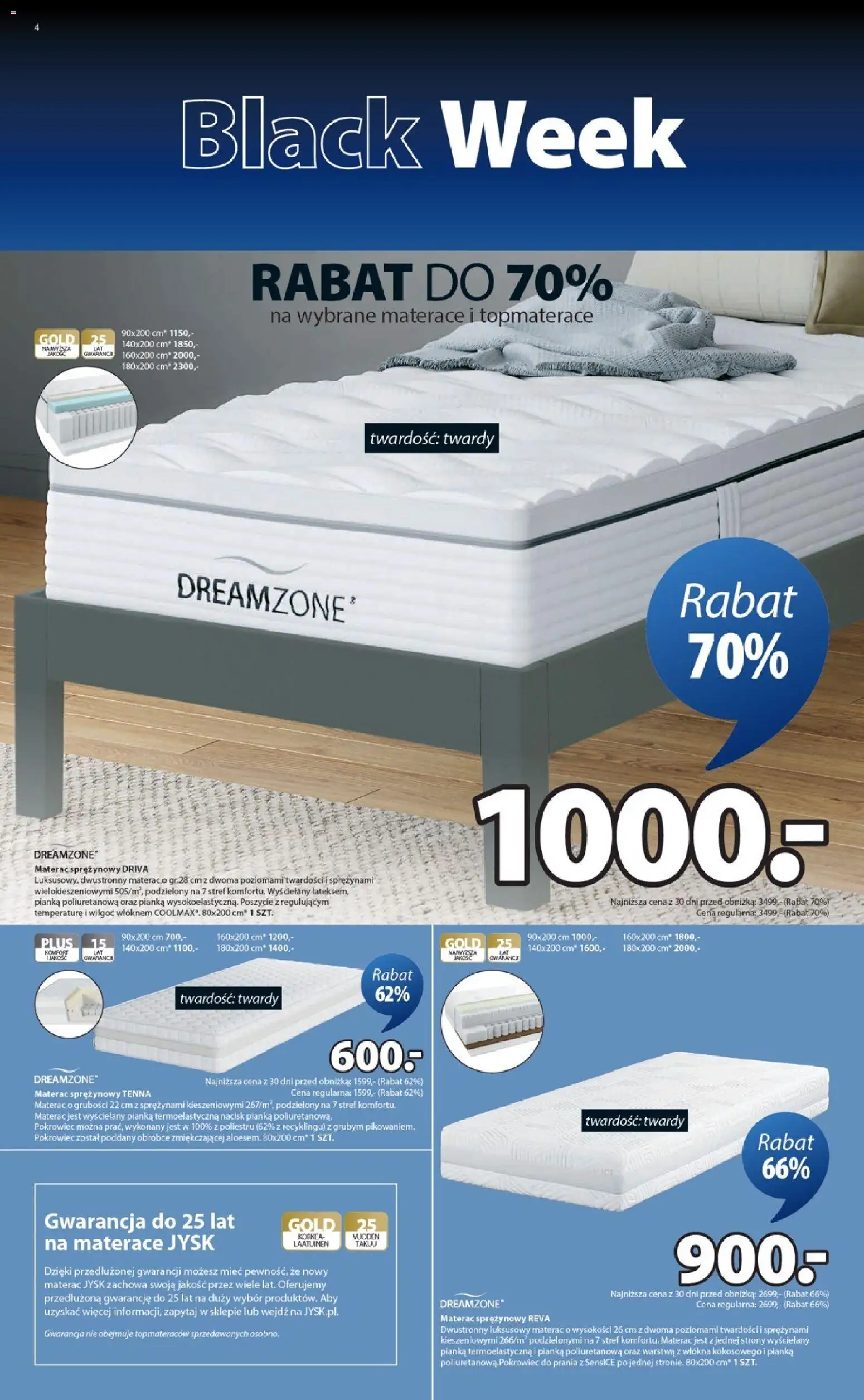 JYSK Black Friday od 21.11.2025 | Strona: 4 | Produkty: Materac