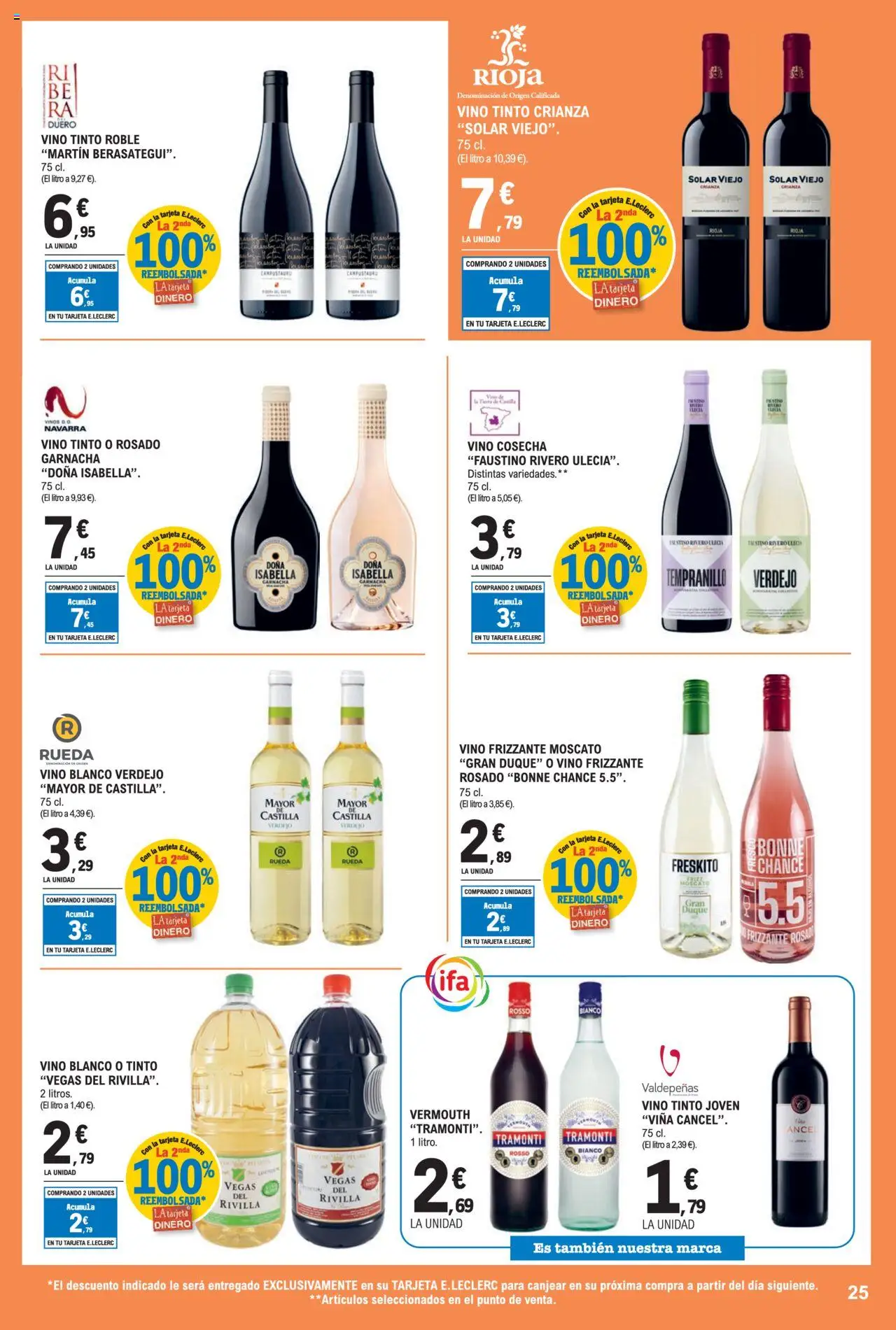 E.Leclerc folleto │ válido desde el 30.07.2025 | Página: 25 | Productos: Vino