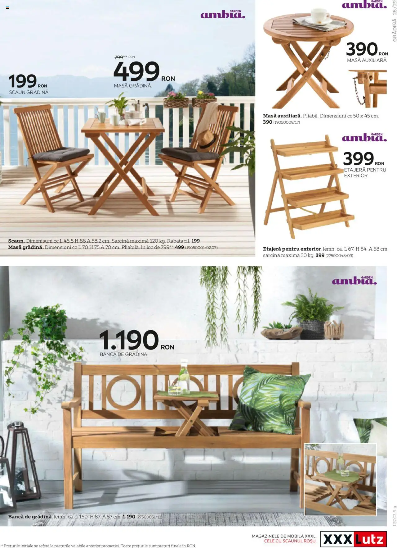 XXXLutz catalog - Grădină – valabil de la 10.03.2025 | Pagină: 29 | Produse: Masă, Scaun, Bancă, Etajeră