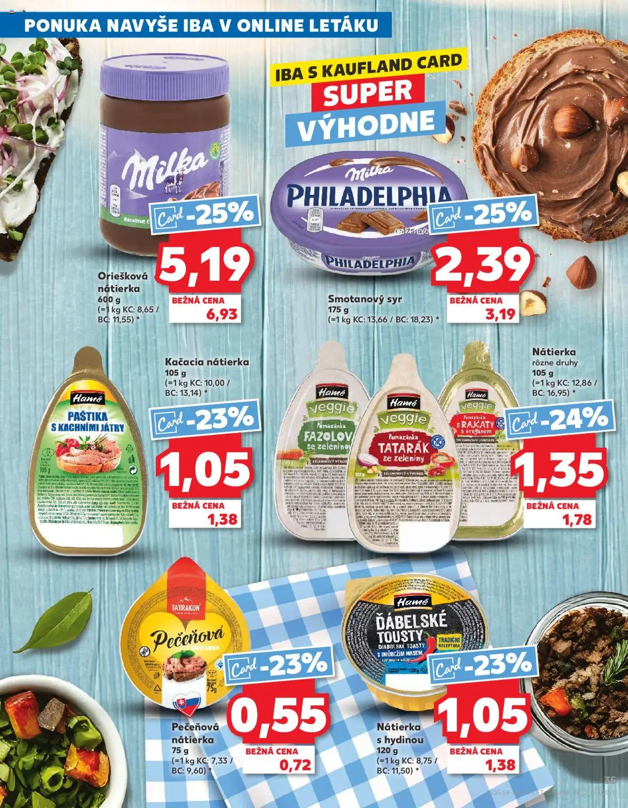 Nové Kaufland akcie – leták je platný od 25.09.2025 | Strana: 35 | Produkty: Syr, Tatarák, Milka