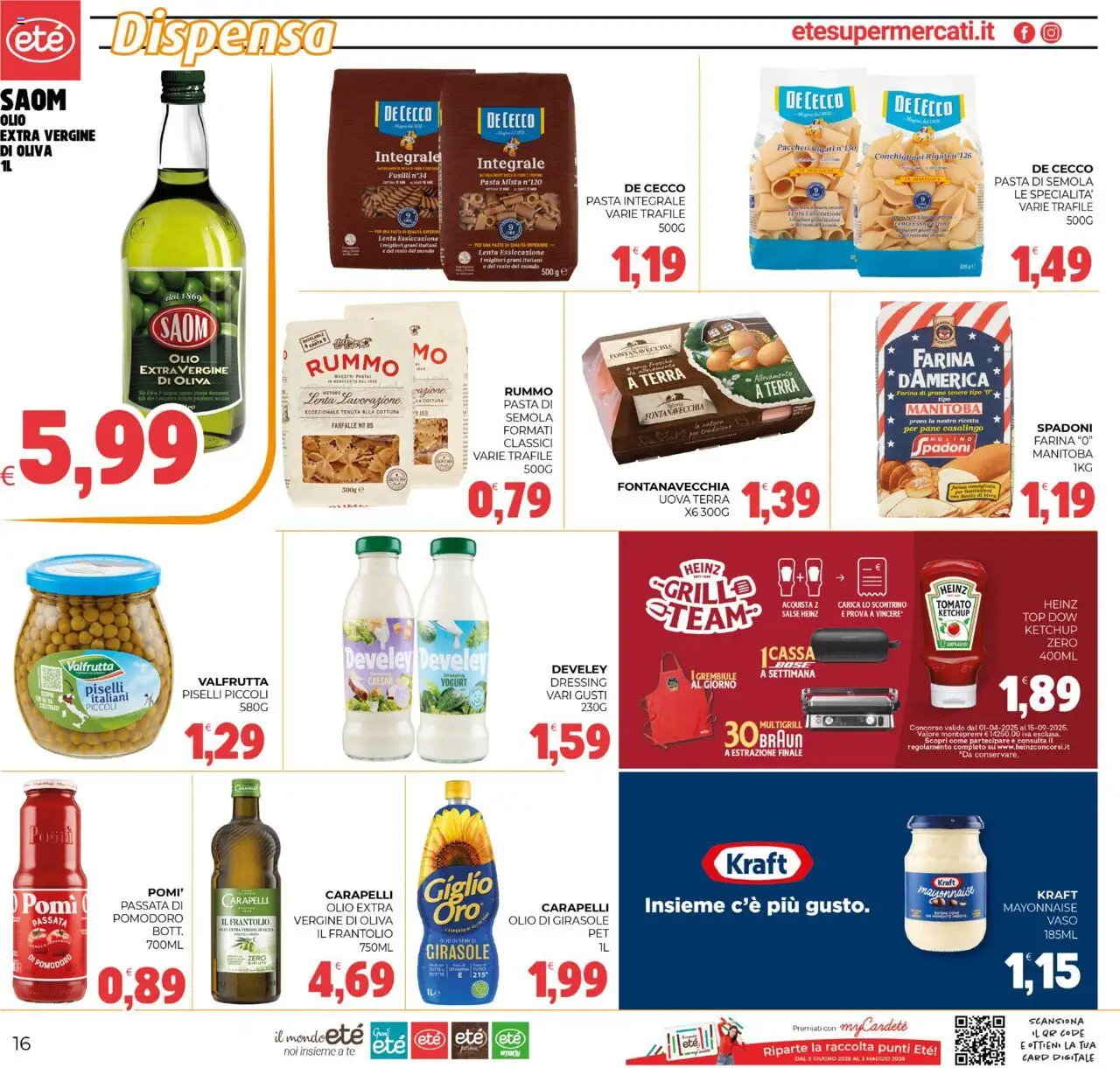 Volantino Eté del 25.07.2025 | Pagina: 16 | Prodotti: Pane, Tè, Paccheri, Vaso