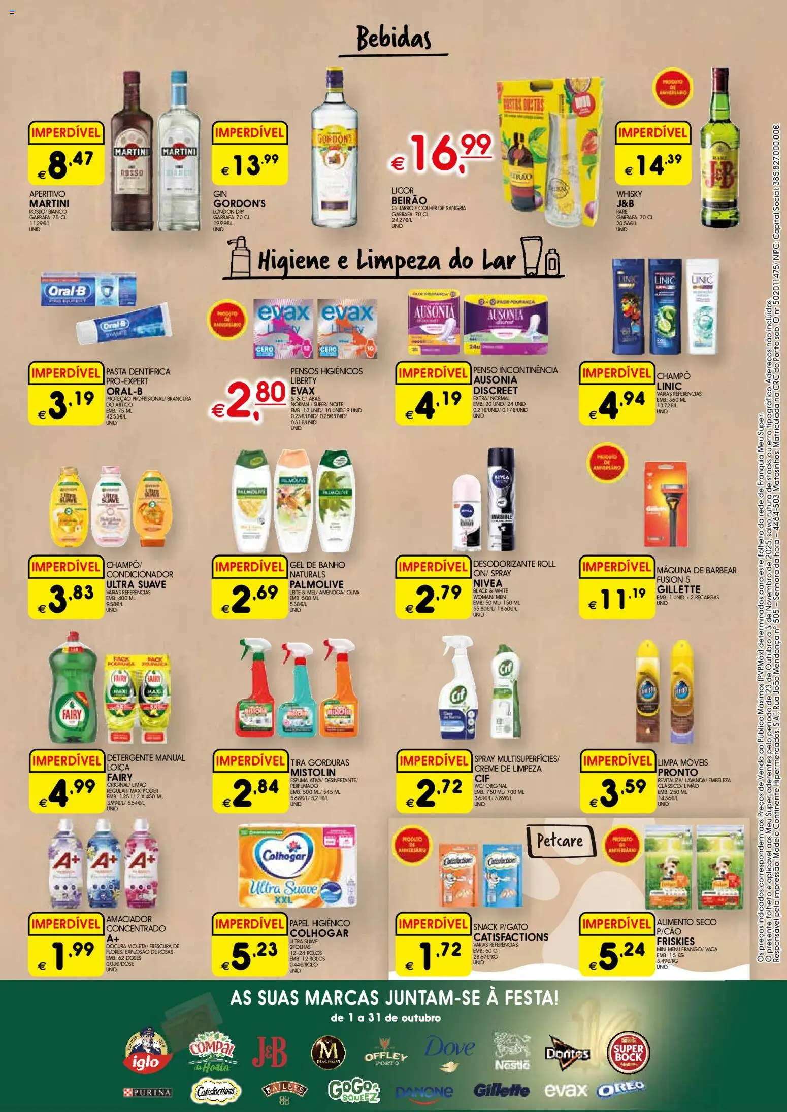 Meu Super folheto Madeira │ válido de 23.10.2025 | Página: 4 | Produtos: Whisky, Pensos higiénicos, Detergente, Banho