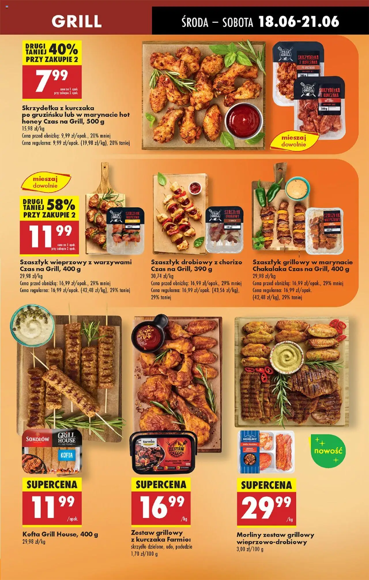 Biedronka gazetka - Oferta W tym tygodniu od 18.06.2025 | Strona: 33 | Produkty: Skrzydełka z kurczaka, Grill