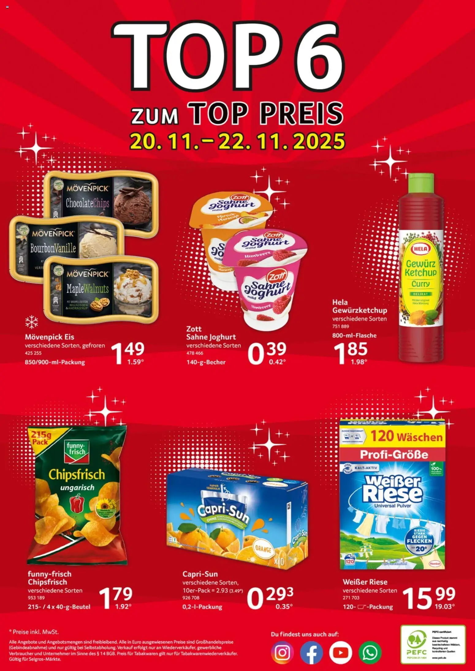 Selgros - Black Friday – gültig ab 20.11.2025 | Seite: 32 | Produkte: Movenpick eis, Pfirsich, Himbeere, Sahne
