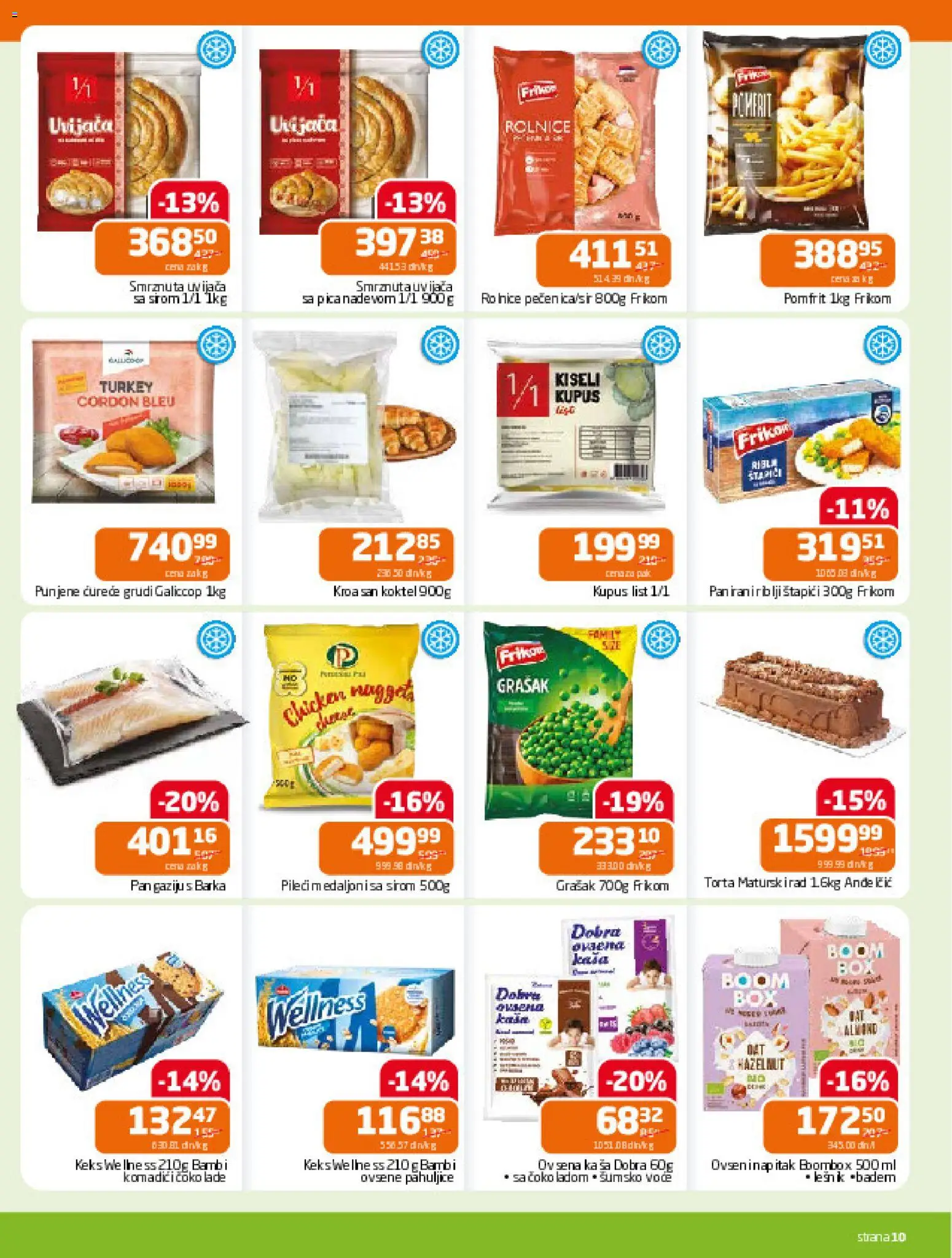 Gomex katalog - važi od 17.12.2025 | Strana: 10 | Proizvode: Grašak, Ovsene pahuljice, Pomfrit, Pica