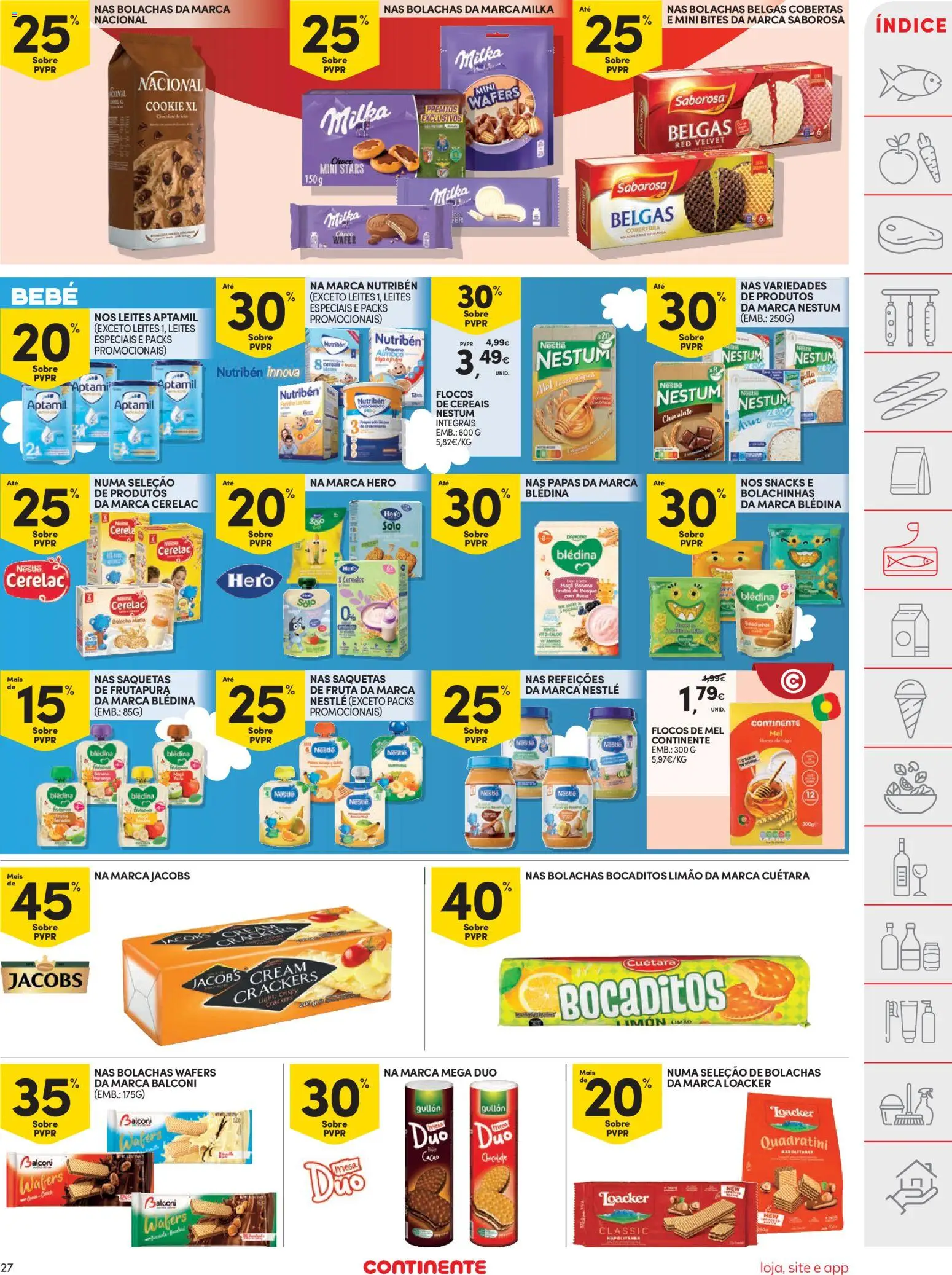 Continente folheto │ válido de 25.11.2025 | Página: 27 | Produtos: Leite, Nestlé, Chocolate, Flocos