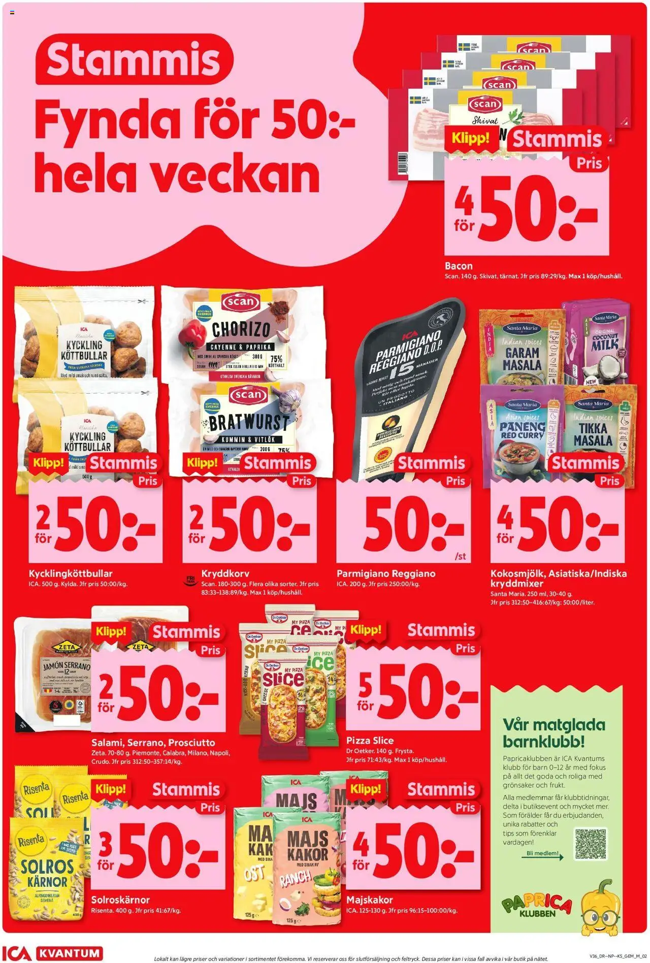 ICA Kvantum reklamblad aktuell från 01.09.2025 | Sida: 2 | Produkter: Majskakor, Pizza, Vitlök, Majs