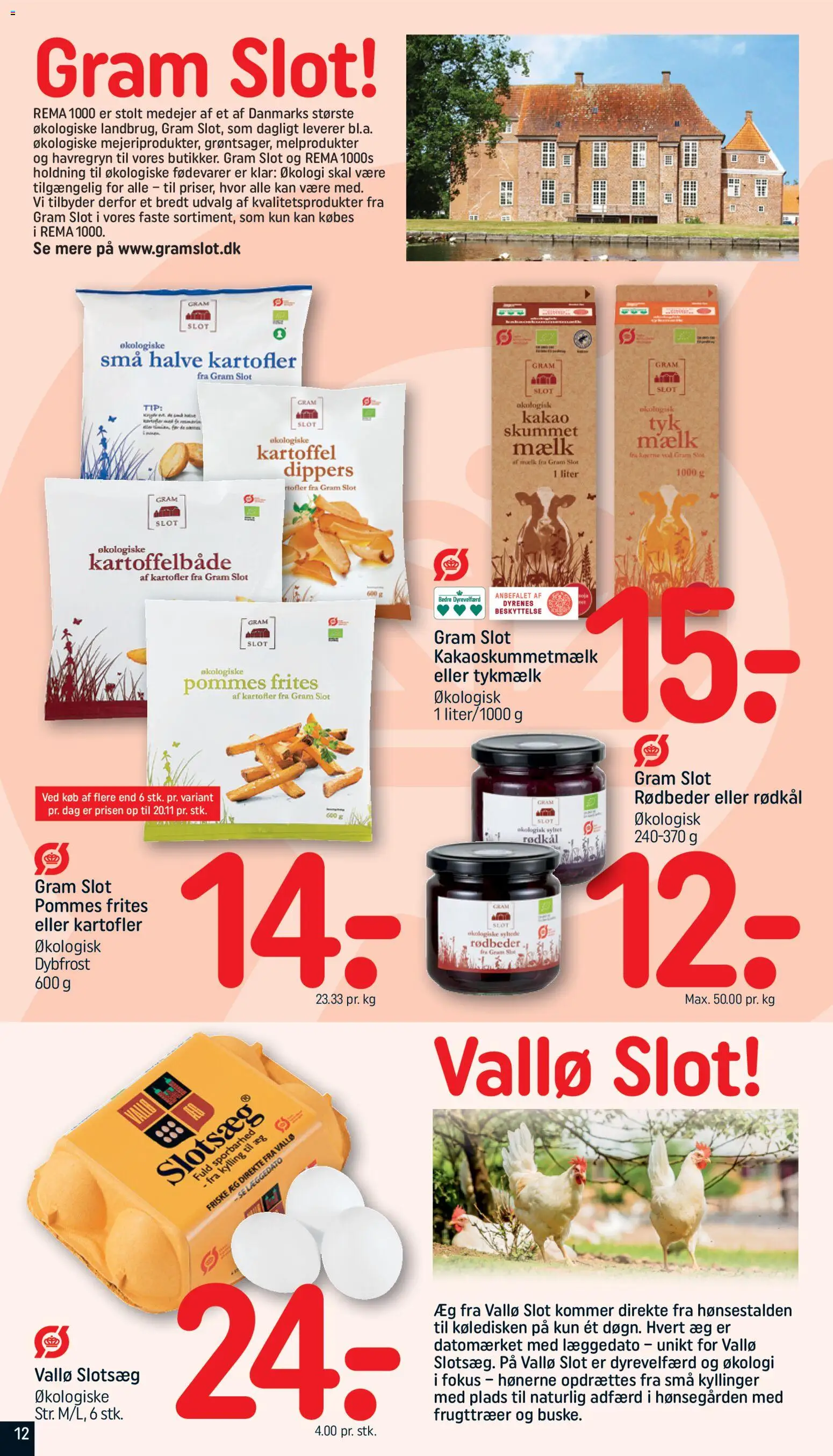 Rema 1000 tilbudsavis – gyldig fra 26.04.2026 | Side: 12 | Produkter: Mælk, Æg, Pommes frites, Kakao