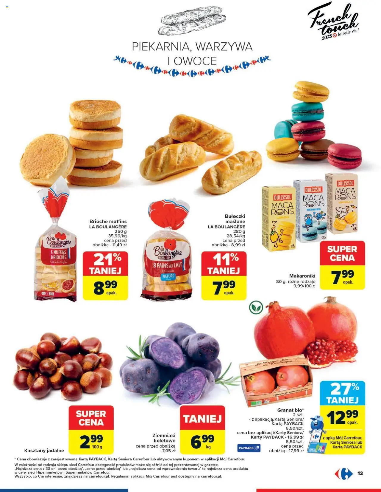 Carrefour Gazetka - French Touch od 13.10.2025 | Strona: 13 | Produkty: Karta, Kasztany jadalne, Ziemniaki, Warzywa