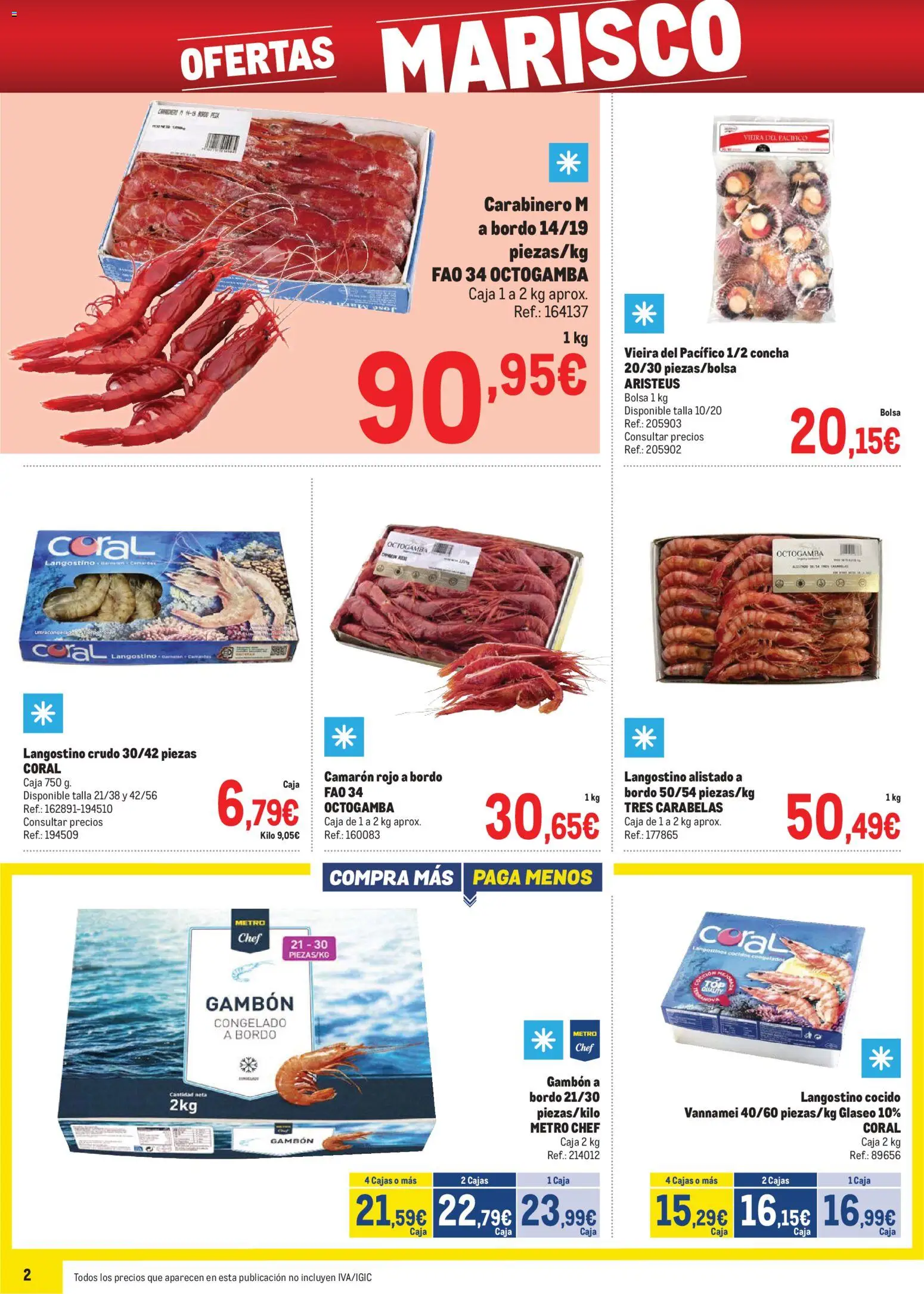 Makro - Precios Norte │ válido desde el 03.11.2025 | Página: 2 | Productos: Bolsa, Caja, Langostino