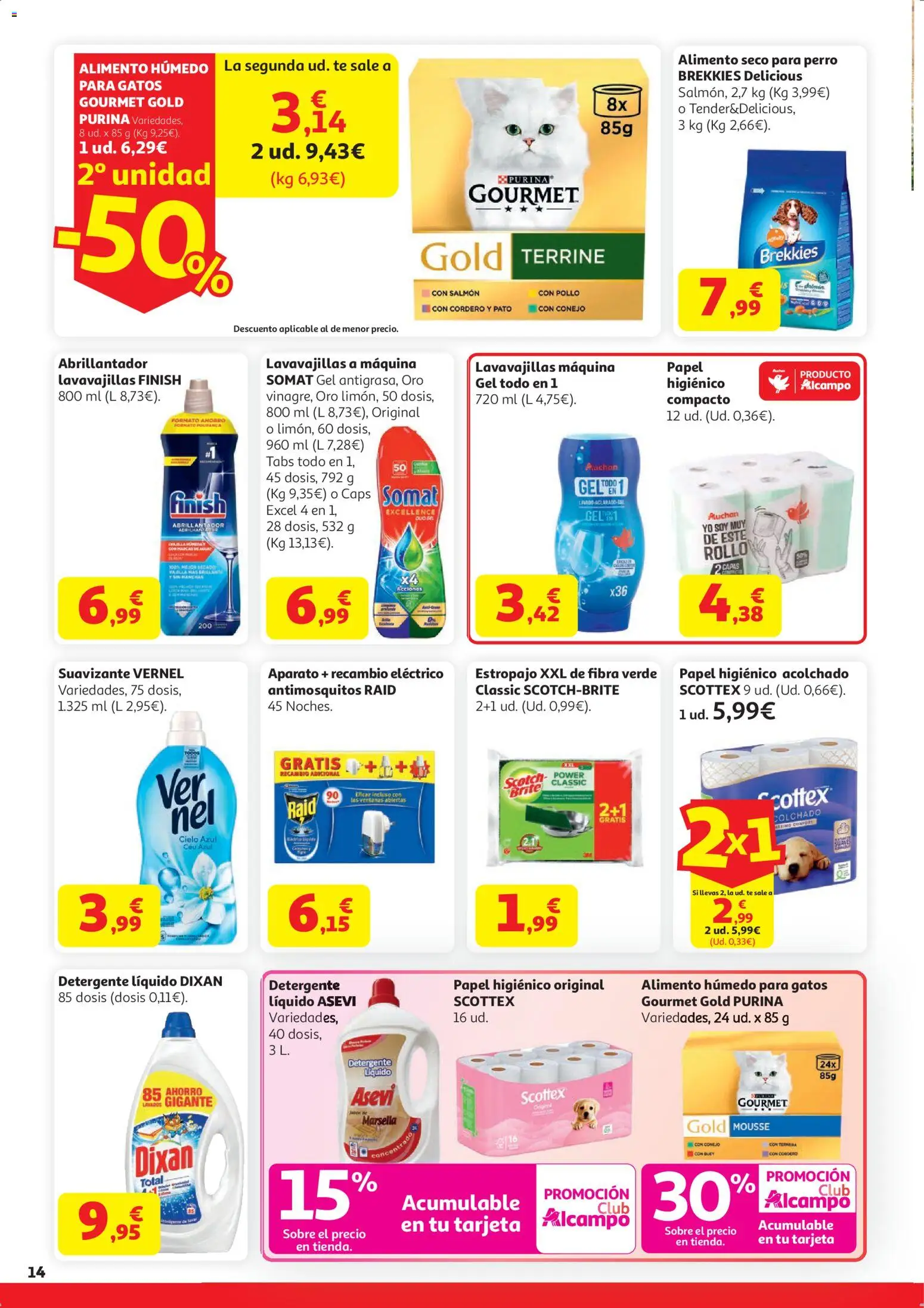 Alcampo HP Nacional │ válido desde el 21.04.2026 | Página: 14 | Productos: Mousse, Detergente, Té, Suavizante