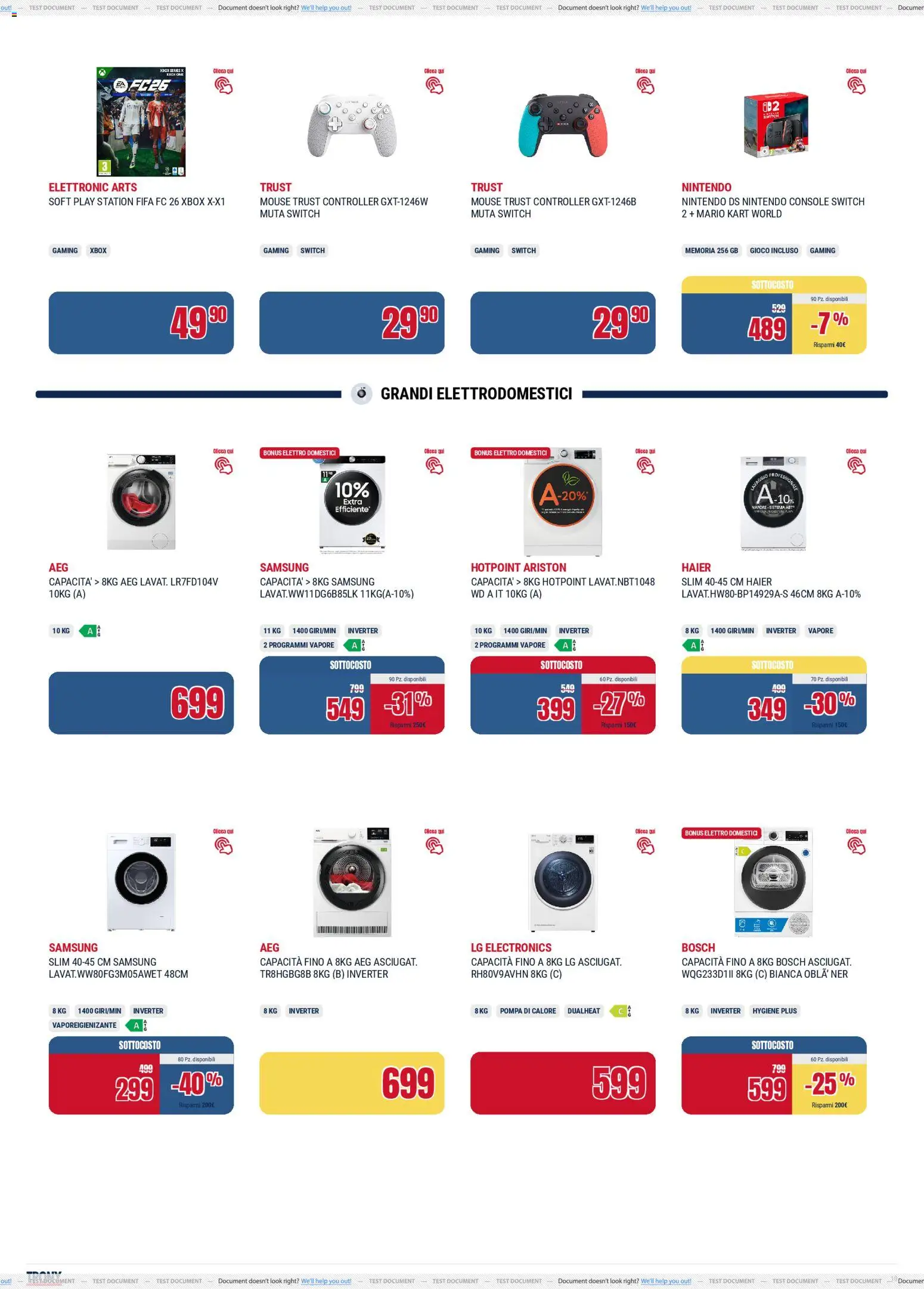 Volantino Trony del 13.12.2025 | Pagina: 10 | Prodotti: Mouse, Xbox, Gioco, Samsung