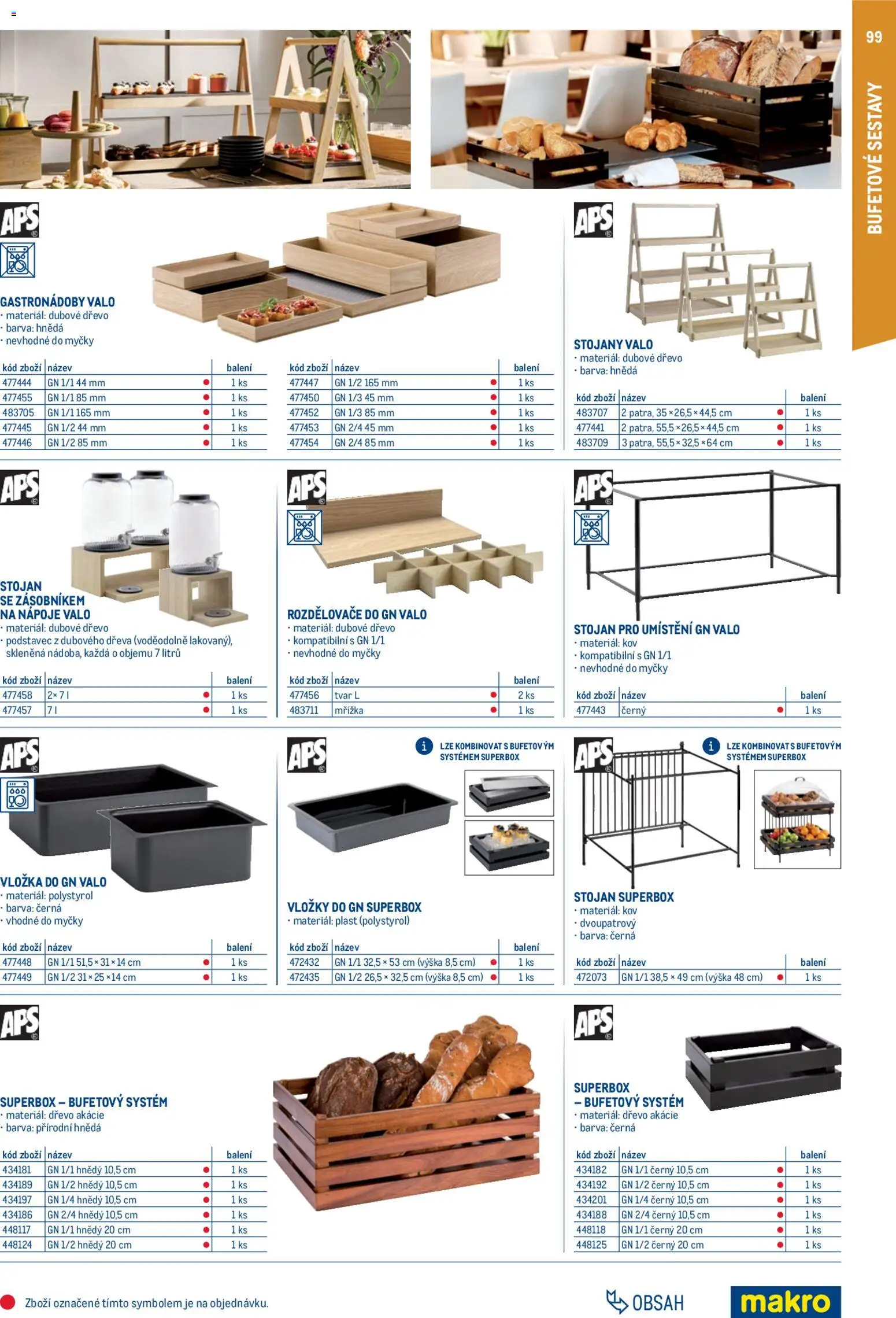 Makro leták - Gastro vybavení a zařízení od 01.02.2026 | Strana: 99 | Produkty: Vložky