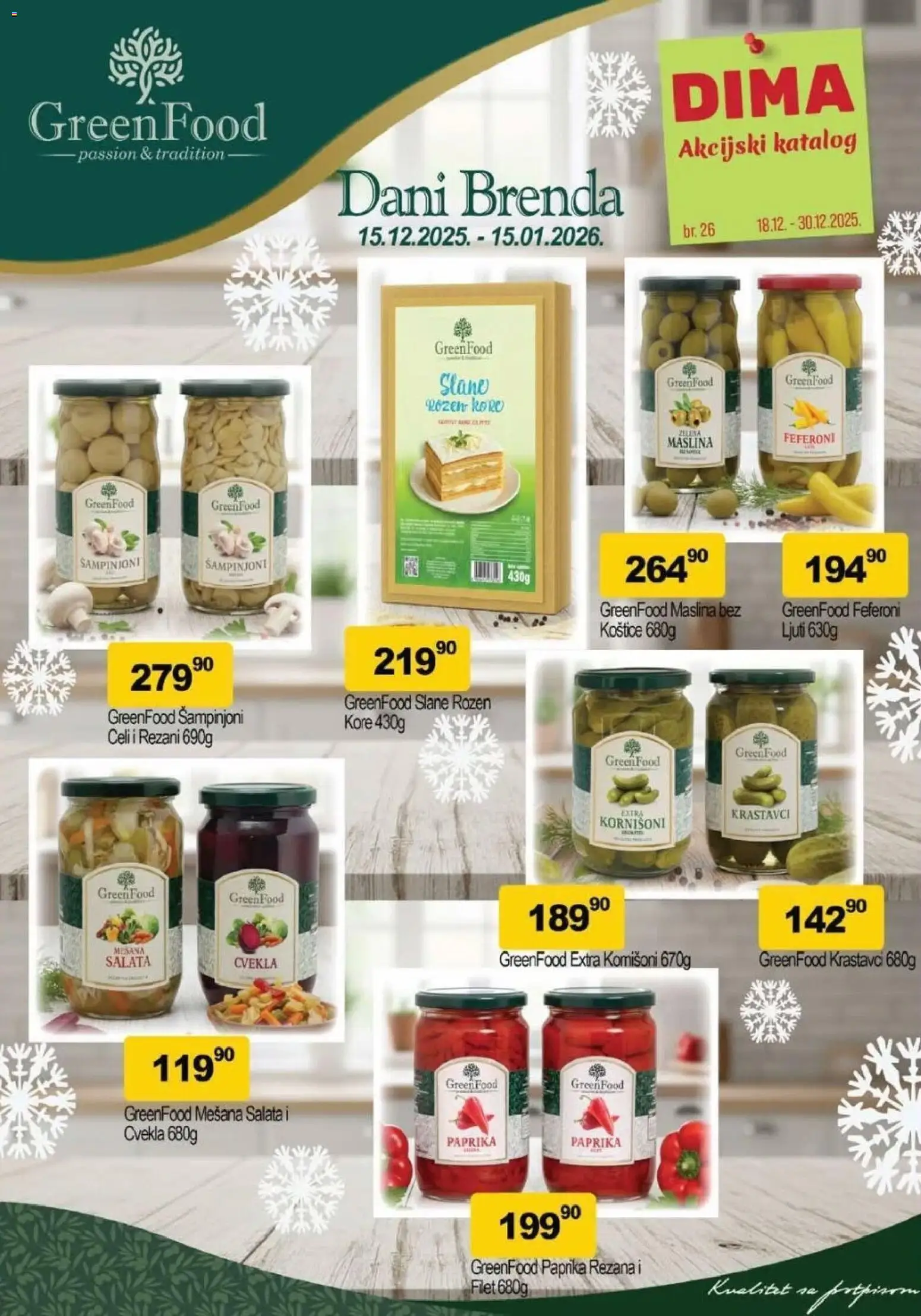 VP Dima katalog - važi od 18.12.2025 | Strana: 1 | Proizvode: Krastavci, Cvekla, Paprika, Kornišoni