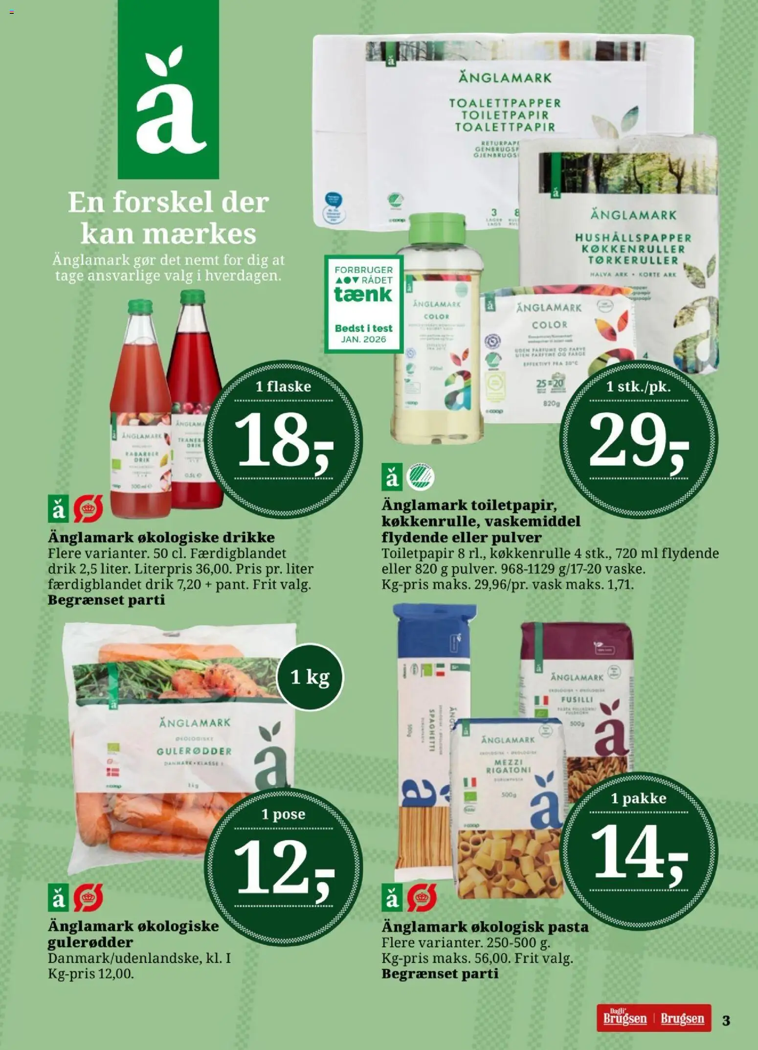 Dagli'Brugsen tilbudsavis – gyldig fra 10.04.2026 | Side: 4 | Produkter: Spaghetti, Pasta, Gulerødder