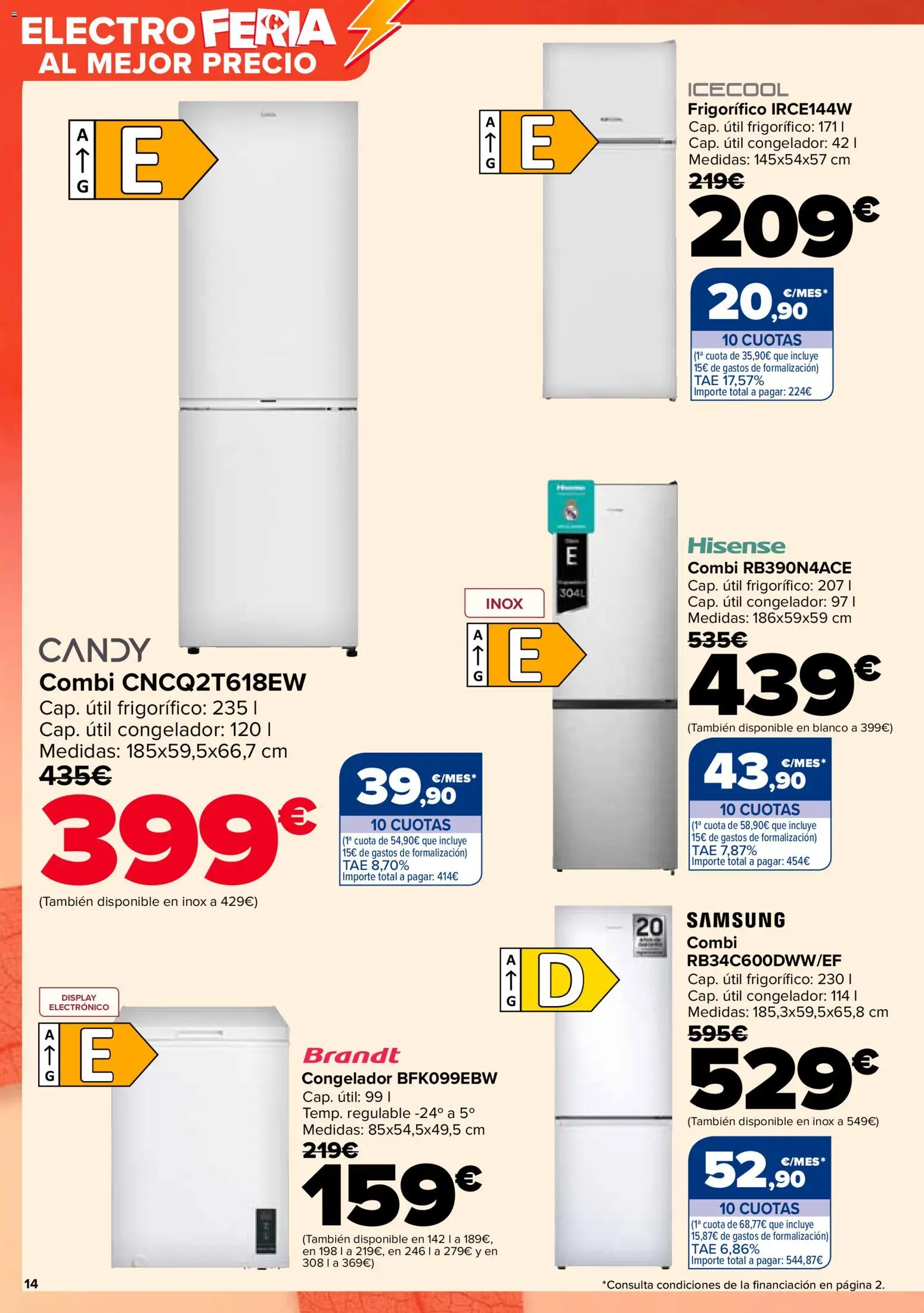 Carrefour folleto │ válido desde el 28.10.2025 | Página: 14 | Productos: Congelador, Combi