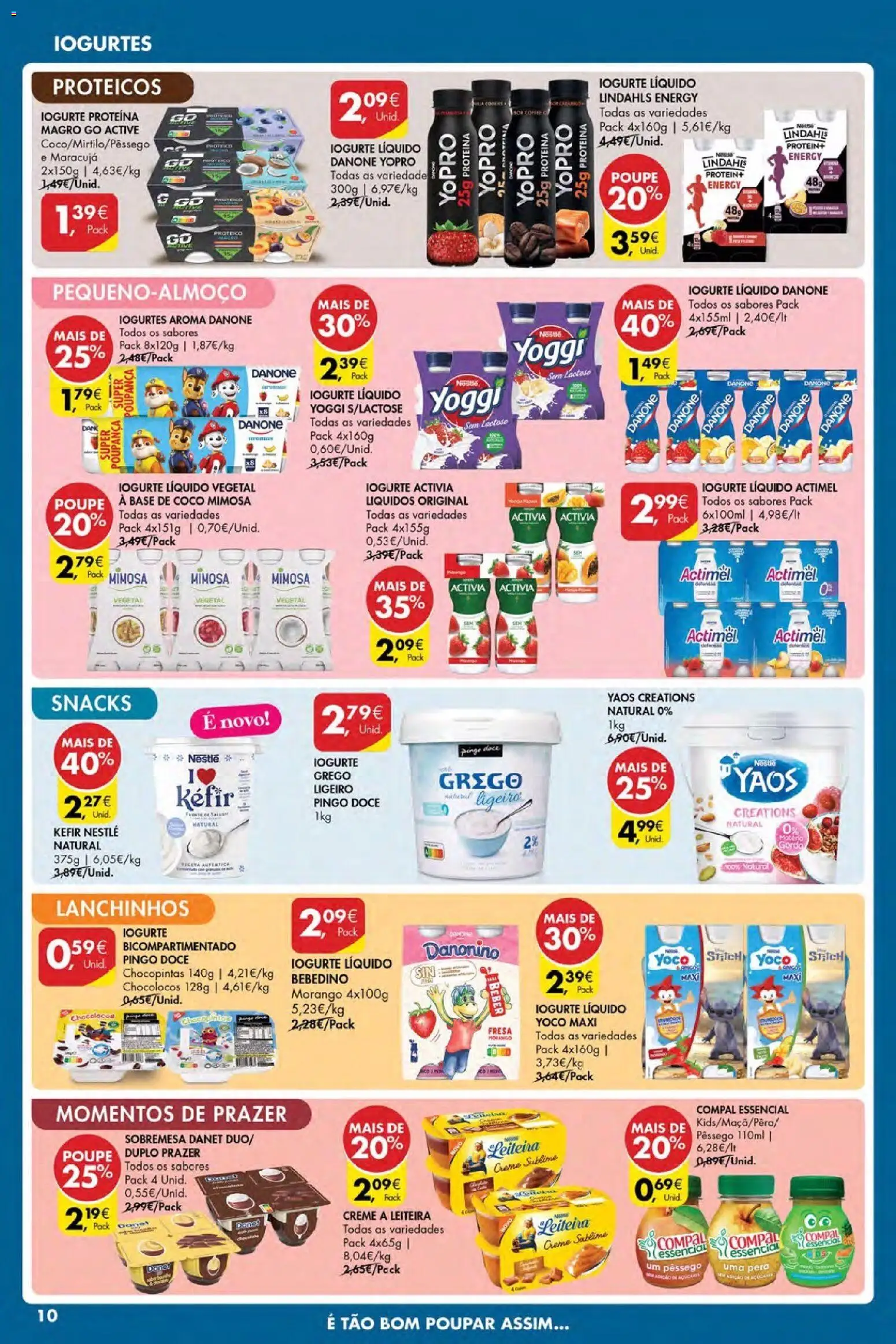 Pingo Doce Black Friday │ válido de 27.11.2025 | Página: 10 | Produtos: Iogurtes, Creme, Iogurte liquido, Proteina
