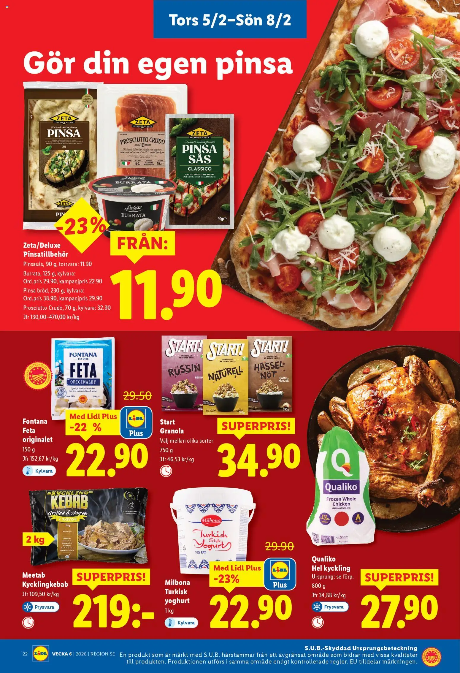 Lidl reklamblad aktuell från 02.02.2026 | Sida: 26 | Produkter: Burrata, Yoghurt, Granola, Tomatsås