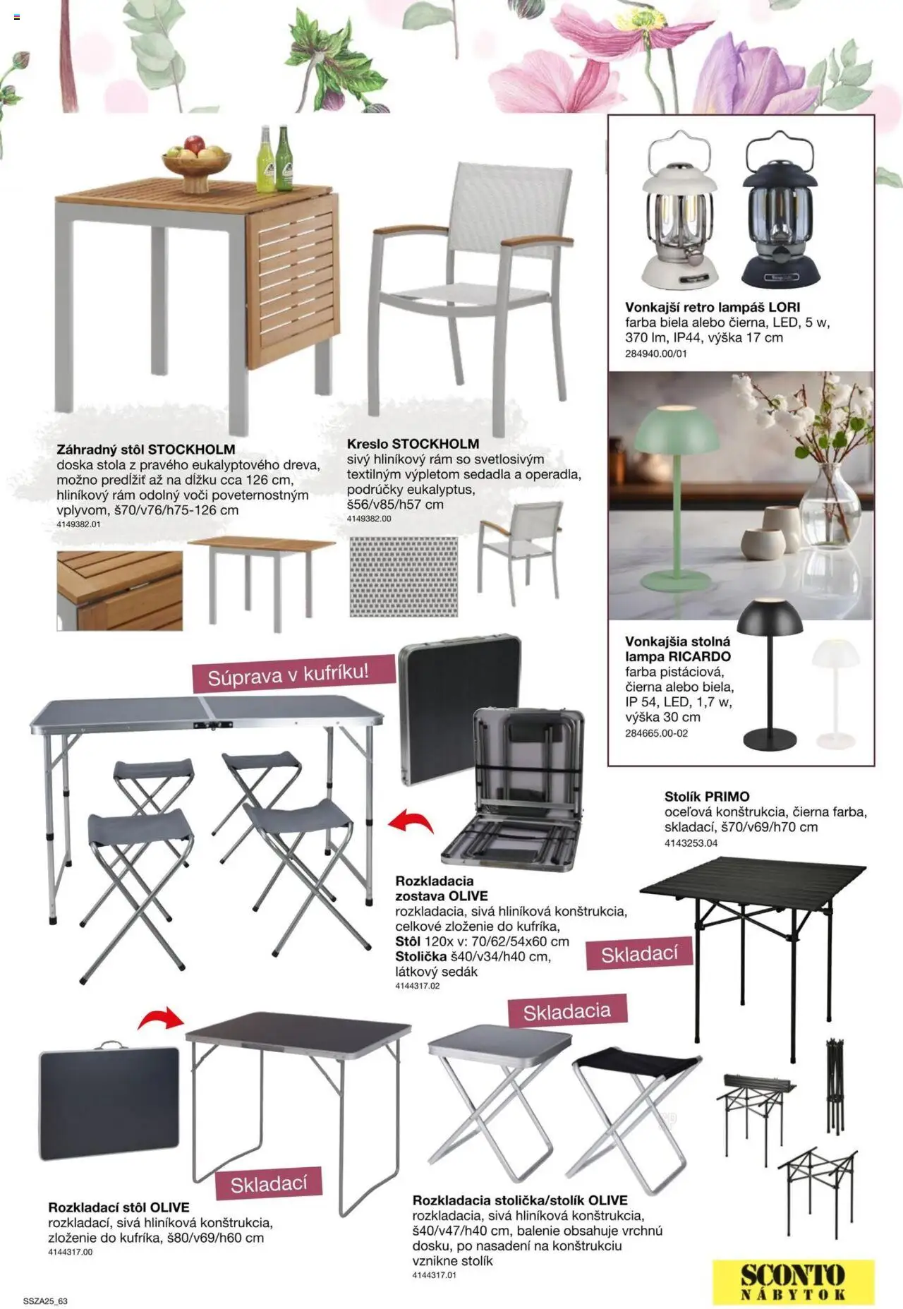 Nové Sconto nábytok akcie – leták je platný od 21.02.2025 | Strana: 63 | Produkty: Nábytok, Lampa, Rozkladací stôl, Stôl