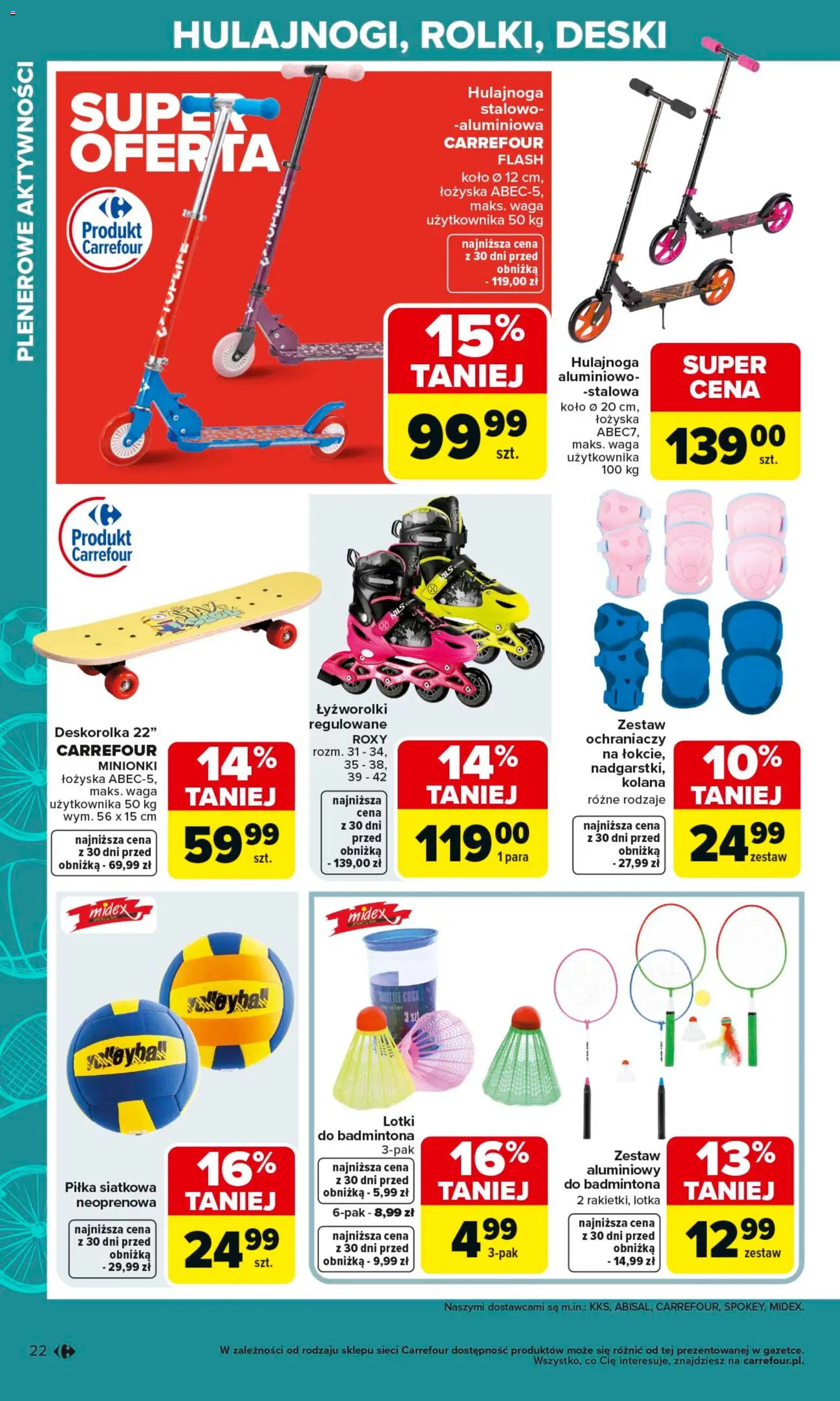 Carrefour gazetka - Gdzie Kwitnie Życie od 07.04.2026 | Strona: 22 | Produkty: Waga, Deskorolka