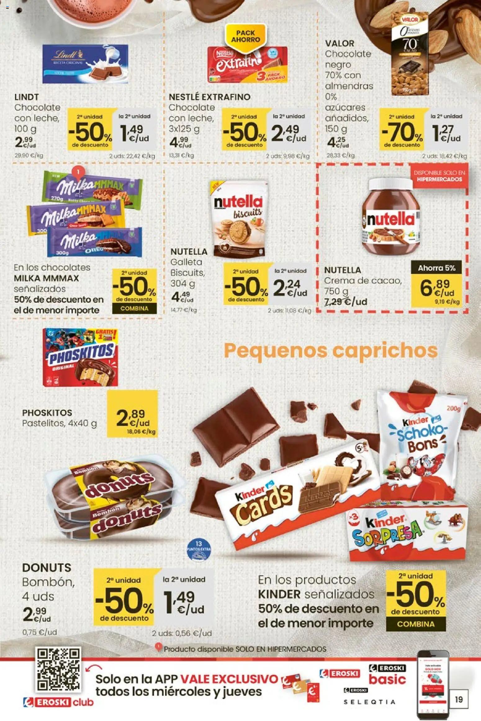 Eroski - Para un xaneiro máis lixeiro │ válido desde el 05.01.2026 | Página: 19 | Productos: Chocolate, Κεραία, Crema, Donuts