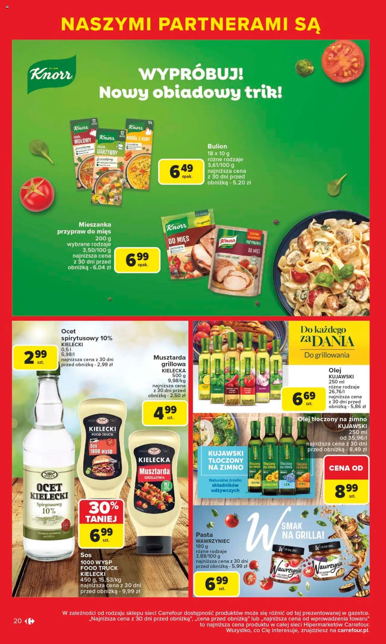 Carrefour Gazetka - Markowe okazje czekają od 09.06.2025 | Strona: 20 | Produkty: Ocet spirytusowy, Musztarda, Słonecznik, Olej