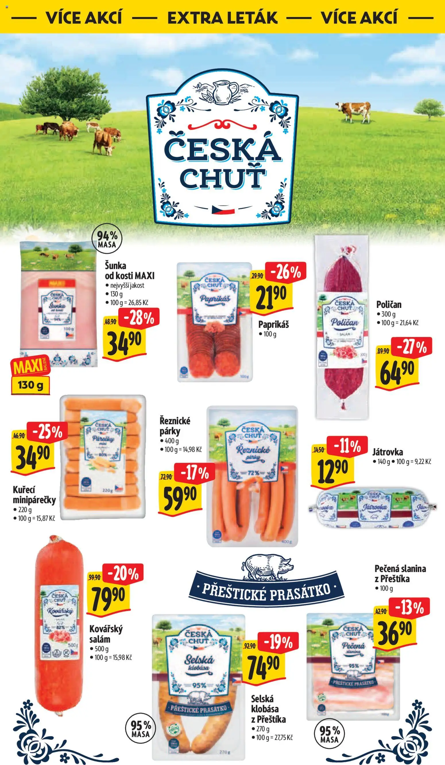 Albert leták - Supermarket od 22.04.2026 | Strana: 29 | Produkty: Salám, Šunka, Párky, Slanina