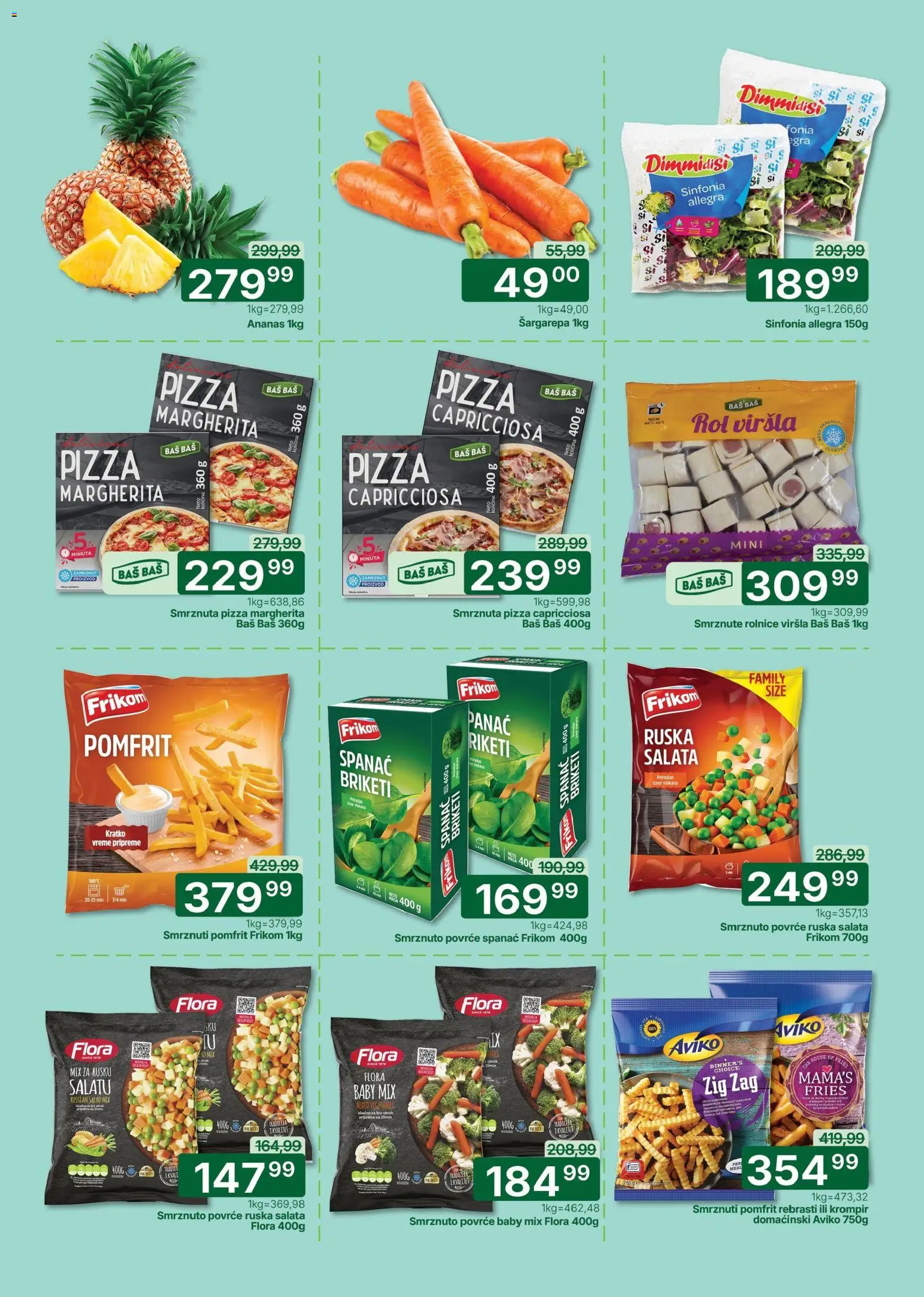 Univerexport katalog - važi od 16.02.2026 | Strana: 2 | Proizvode: Ananas, Ruska salata, Salata, Pomfrit