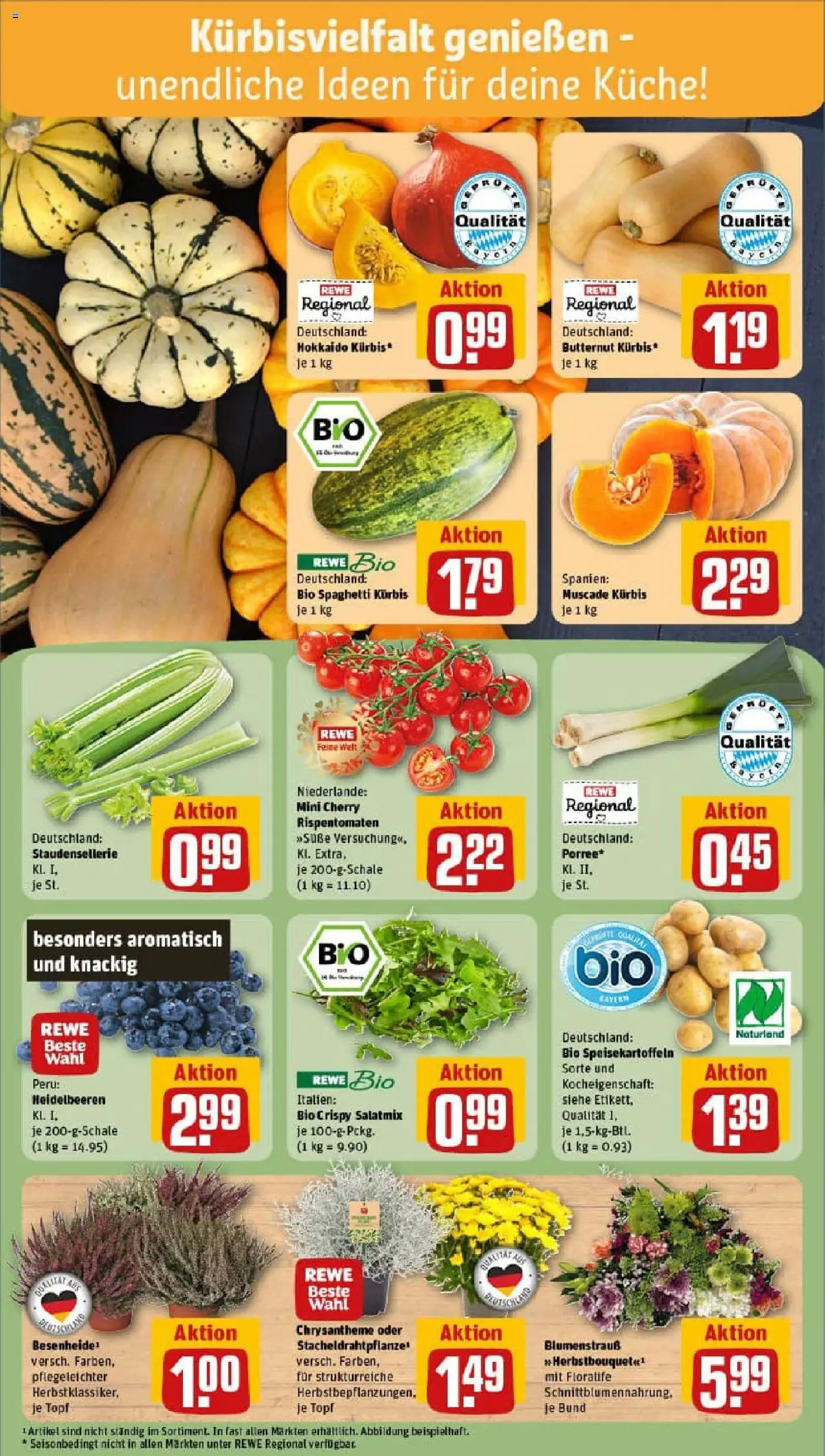 Rewe prospekt Riedering	 – gültig ab 06.10.2025 | Seite: 5 | Produkte: Küche, Heidelbeeren, Kürbis