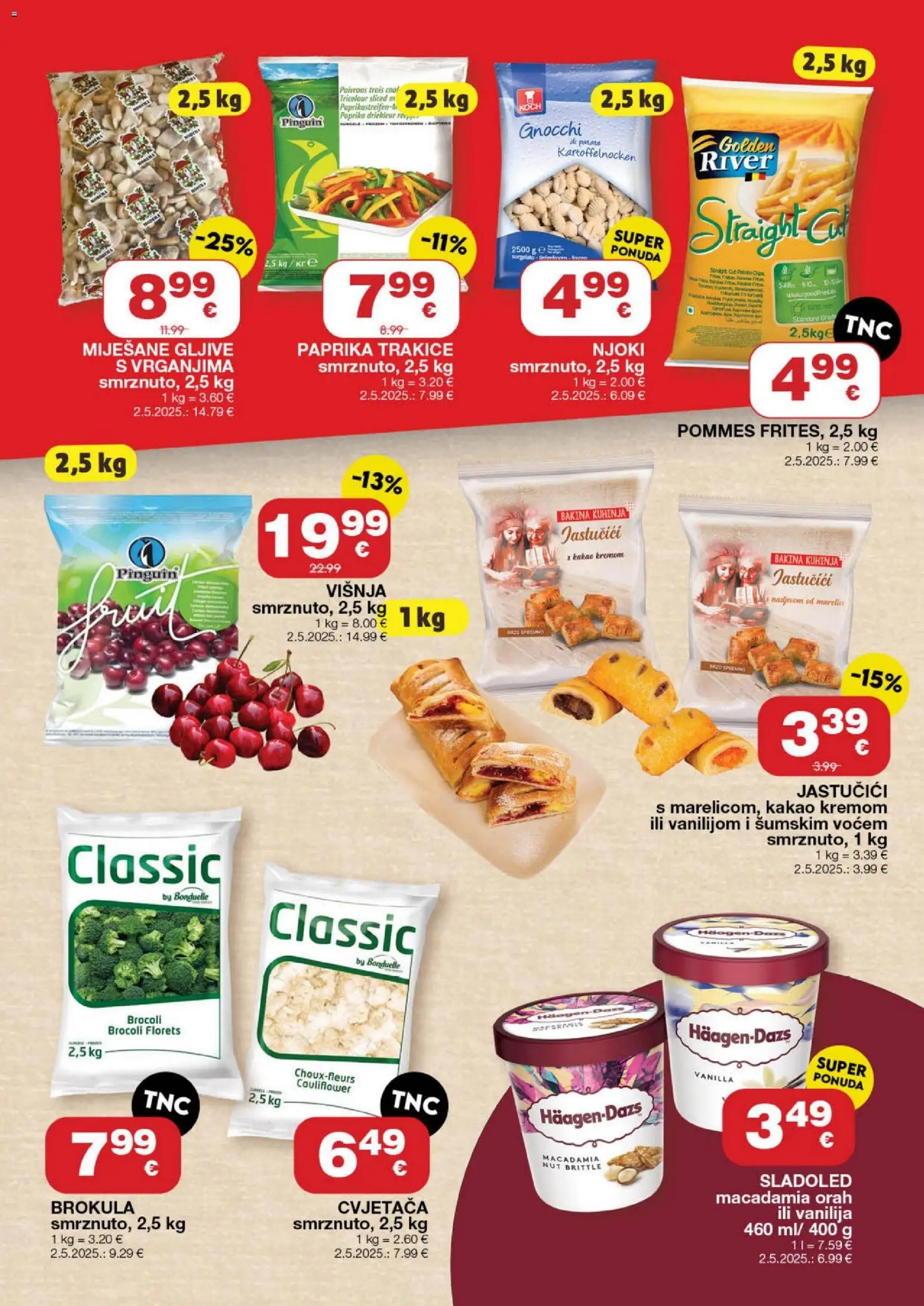 Stanić Diskont katalog | vrijedi od 19.02.2026 | Stranica: 9 | Proizvodi: Brokula, Njoki, Kakao, Orah