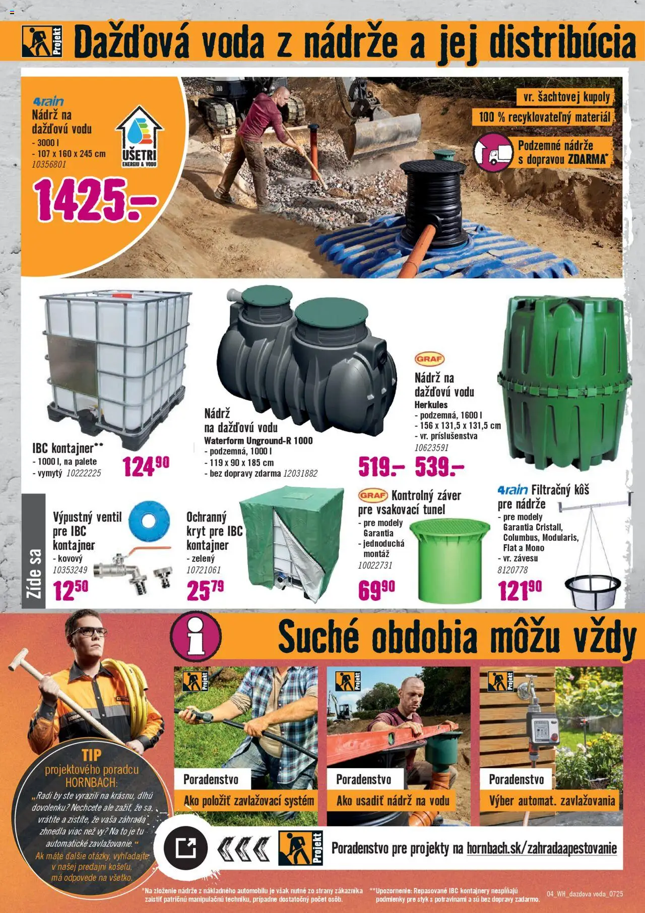 Hornbach leták │ platný od 16.07.2025 | Strana: 4 | Produkty: Ventil, Kôš, Voda