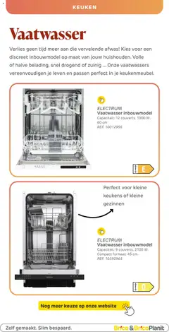 Brico - Opberging en keuken catalogus  - Voorbeeld van een folder van Brico, geldig van 25.08.2025 | Pagina: 48 | Producten: Vaatwasser