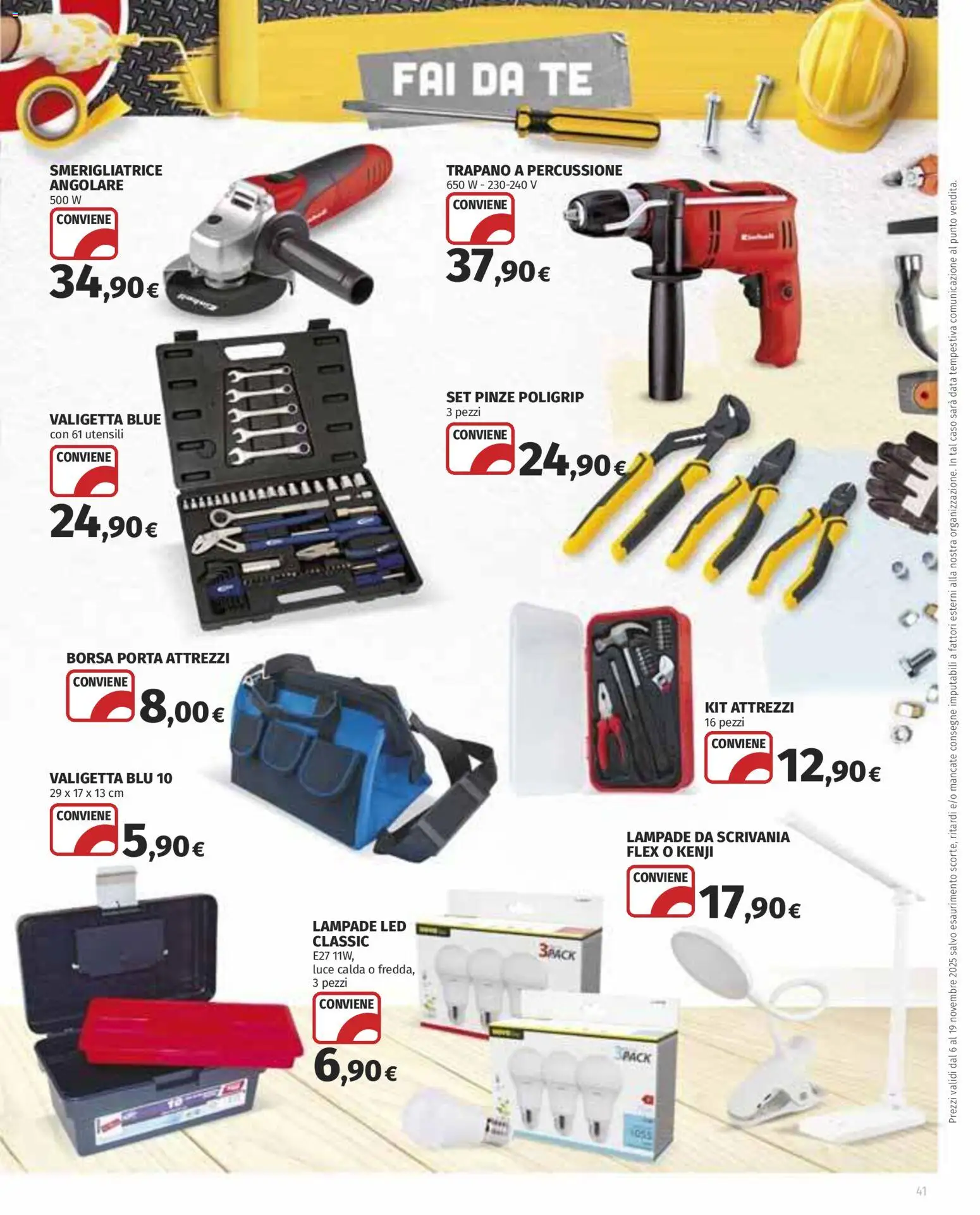 Volantino Ipercoop del 06.11.2025 | Pagina: 41 | Prodotti: Tè, Trapano, Borsa, Smerigliatrice