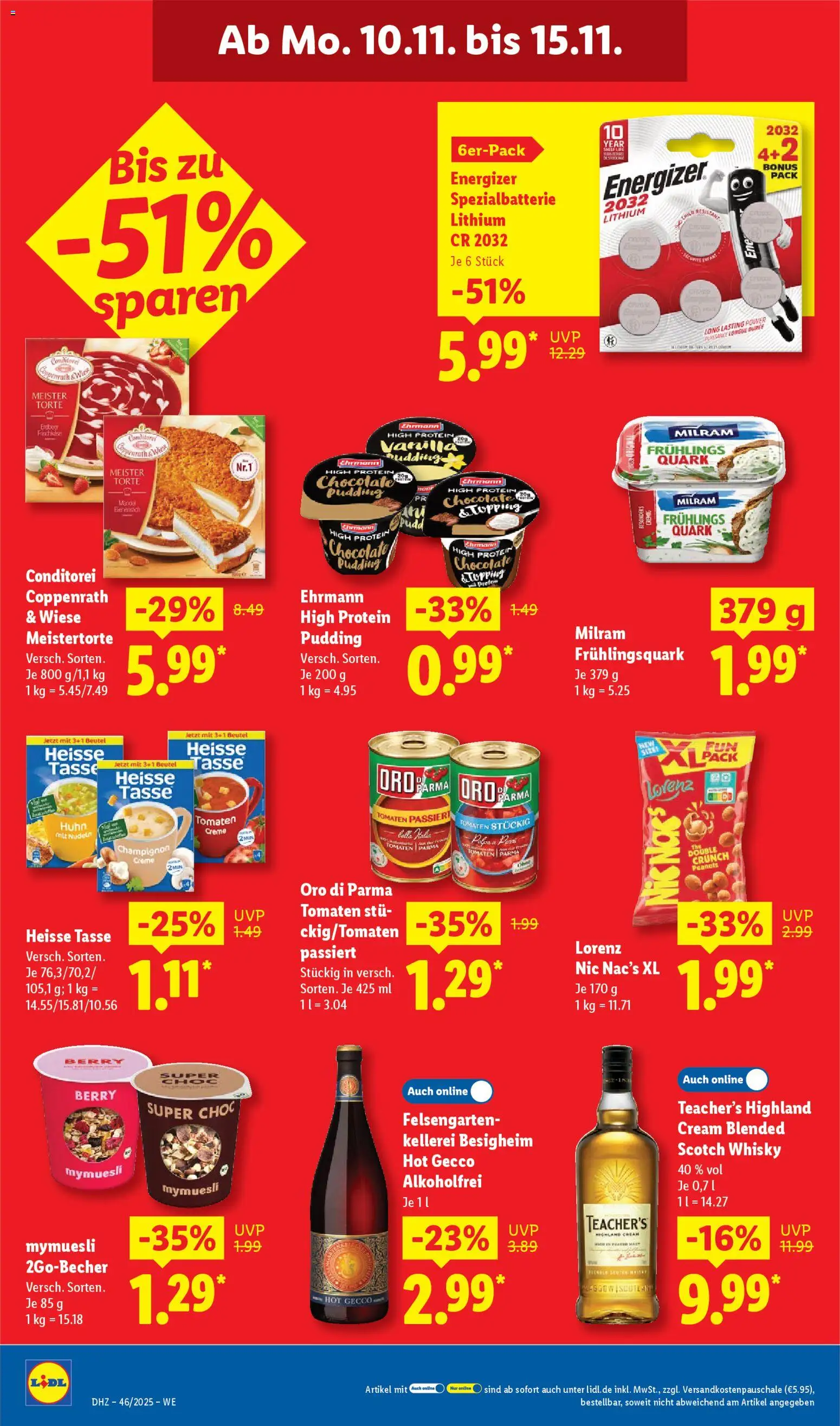 Lidl Prospekt Hilders – gültig ab 10.11.2025 | Seite: 24 | Produkte: Whisky, Tomaten, Pudding, Oro di parma