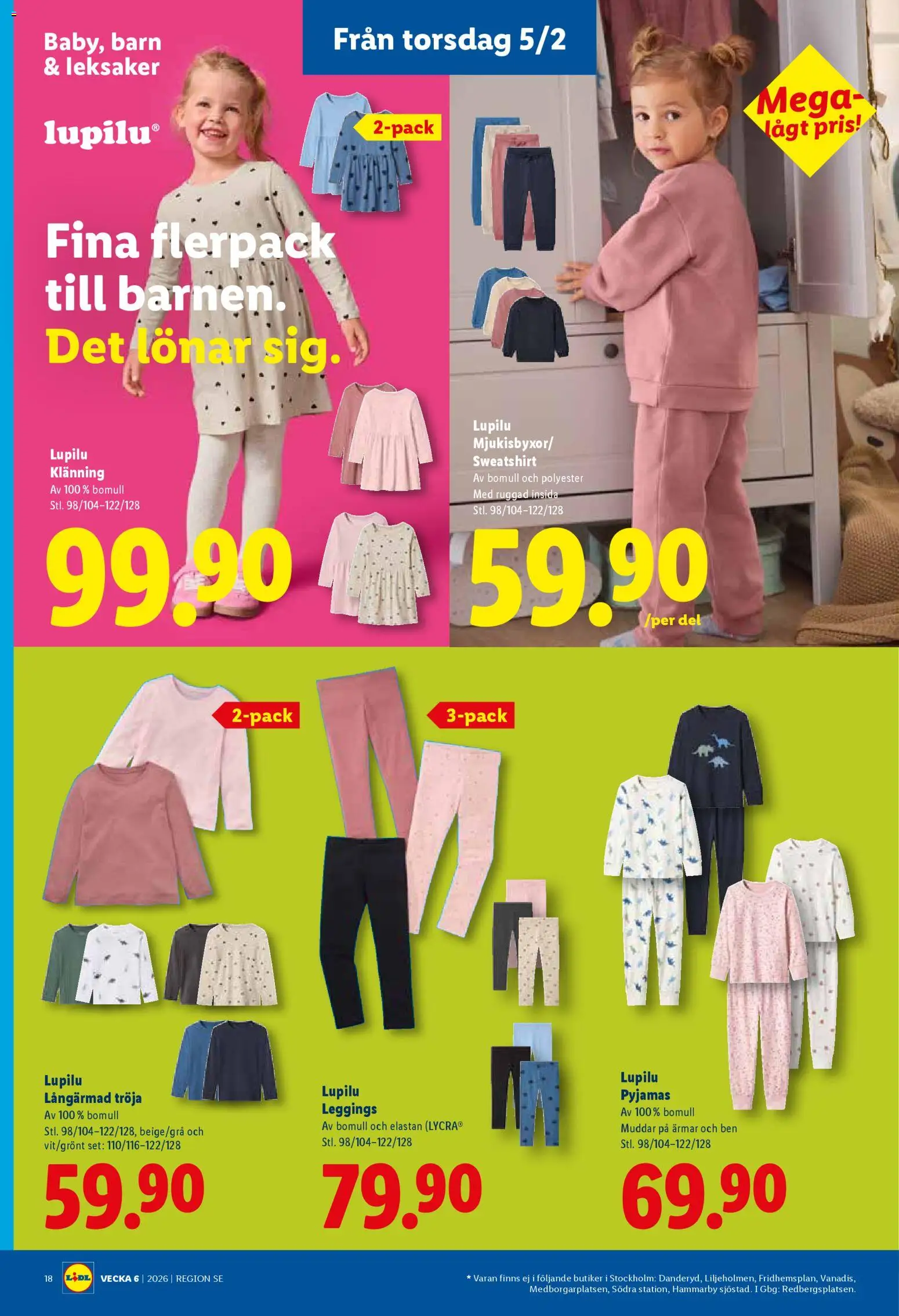 Lidl reklamblad aktuell från 02.02.2026 | Sida: 21 | Produkter: Pyjamas, Set, Leggings, Klänning