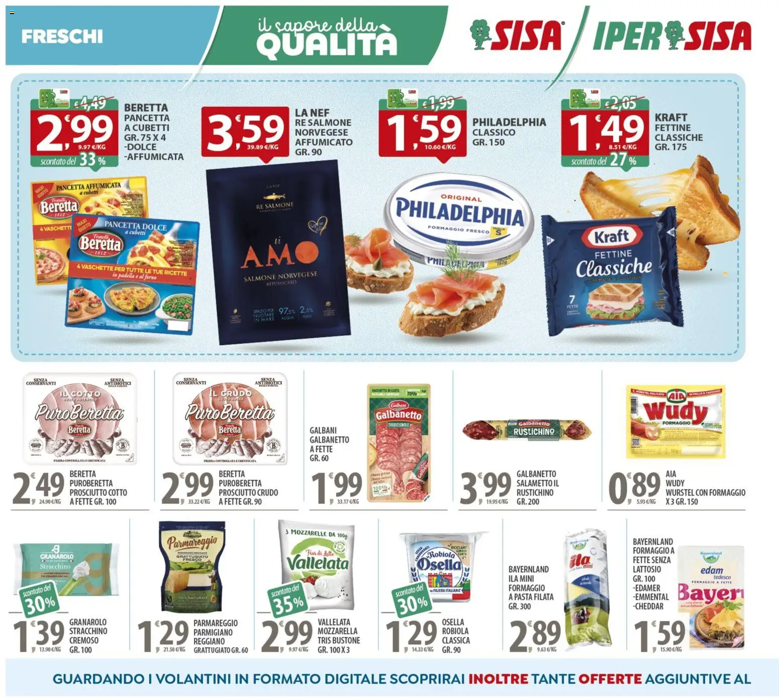 Volantino SISA del 25.11.2025 | Pagina: 6 | Prodotti: Wurstel, Forno, Parmigiano, Robiola