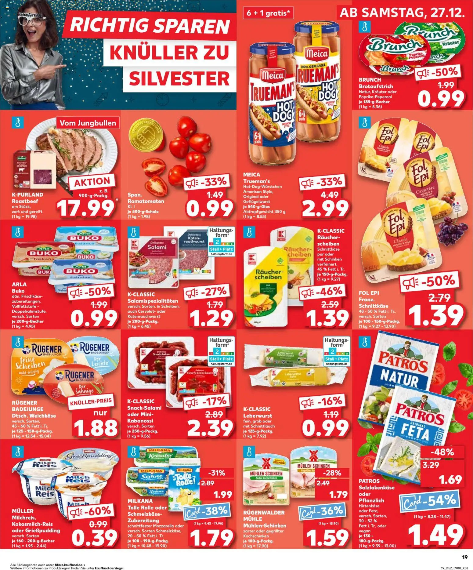 Kaufland prospekt Potsdam	 – gültig ab 28.12.2025 | Seite: 19 | Produkte: Feta, Mozzarella, Meica, Schinken