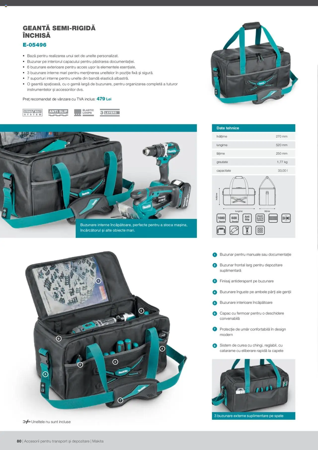 Makita catalog - Accesorii pentru transport si depozitare   – valabil de la 06.09.2021 | Pagină: 80