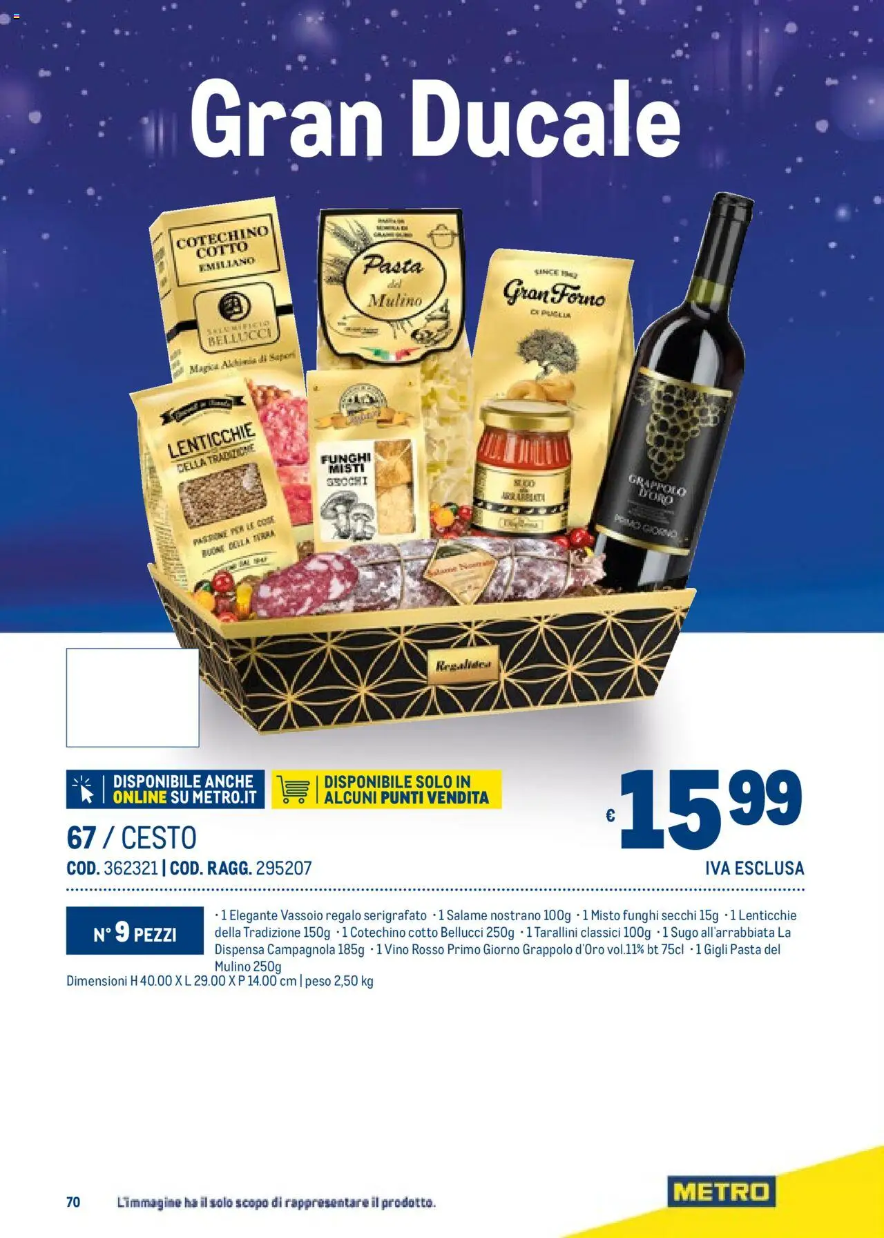 Volantino Metro del 06.11.2025 | Pagina: 70 | Prodotti: Vino, Sugo, Vino rosso, Cotechino