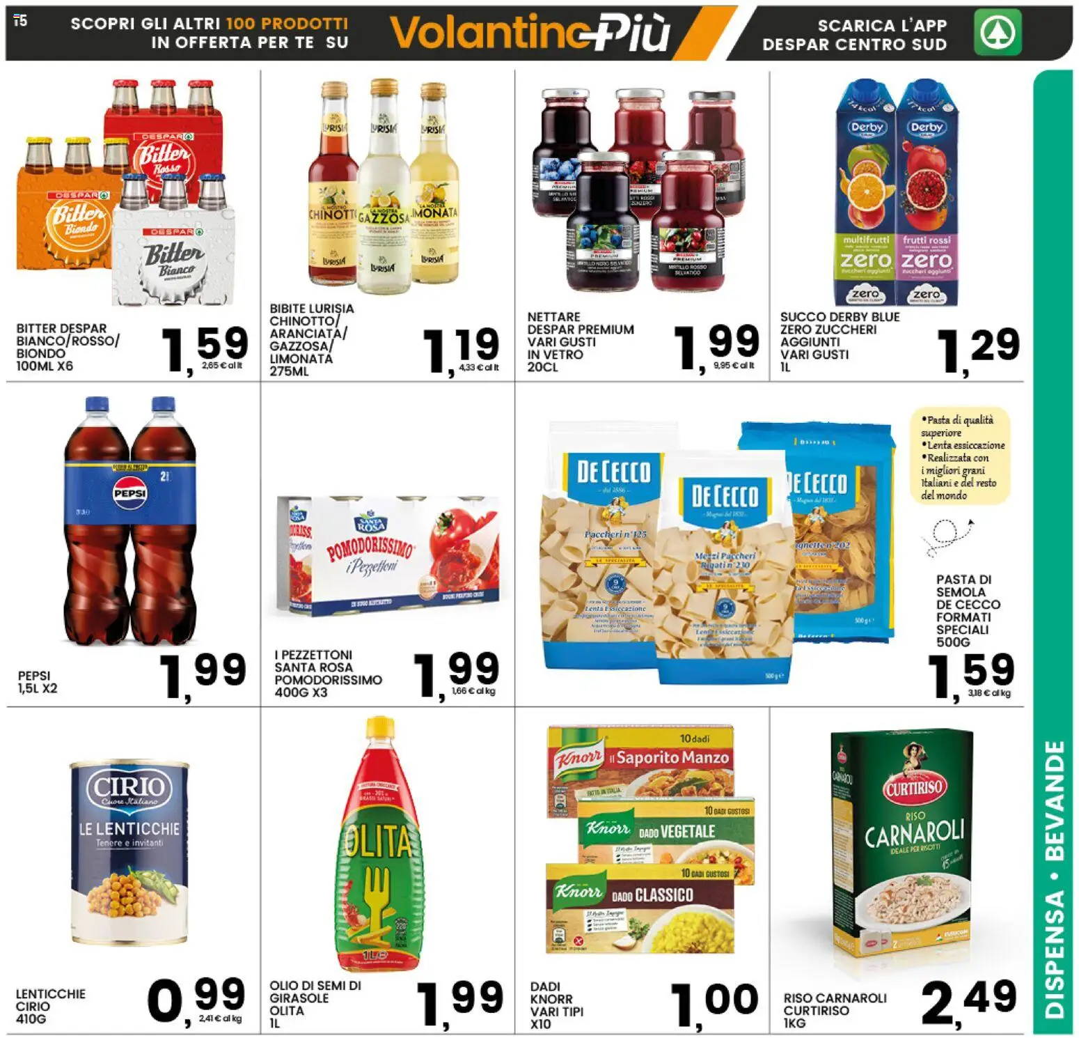 Volantino Interspar del 26.12.2025 | Pagina: 15 | Prodotti: Riso Carnaroli, Succo, Tè, Pepsi