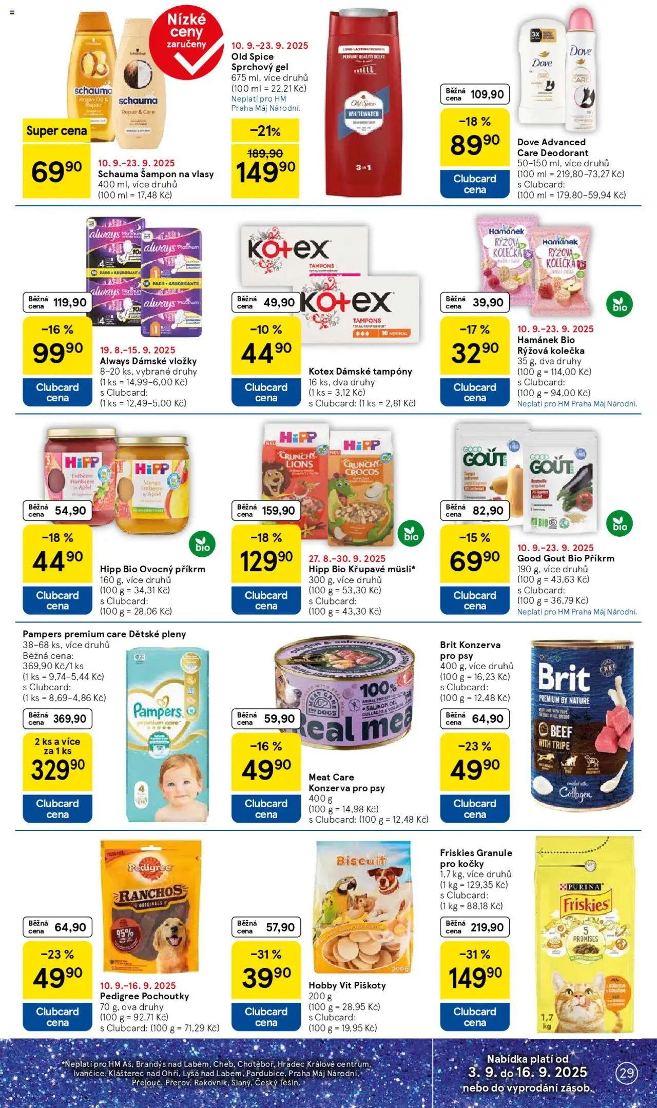 Tesco leták - Hypermarket od 10.09.2025 | Strana: 29 | Produkty: Mango, Piškoty, Hamánek, Dove