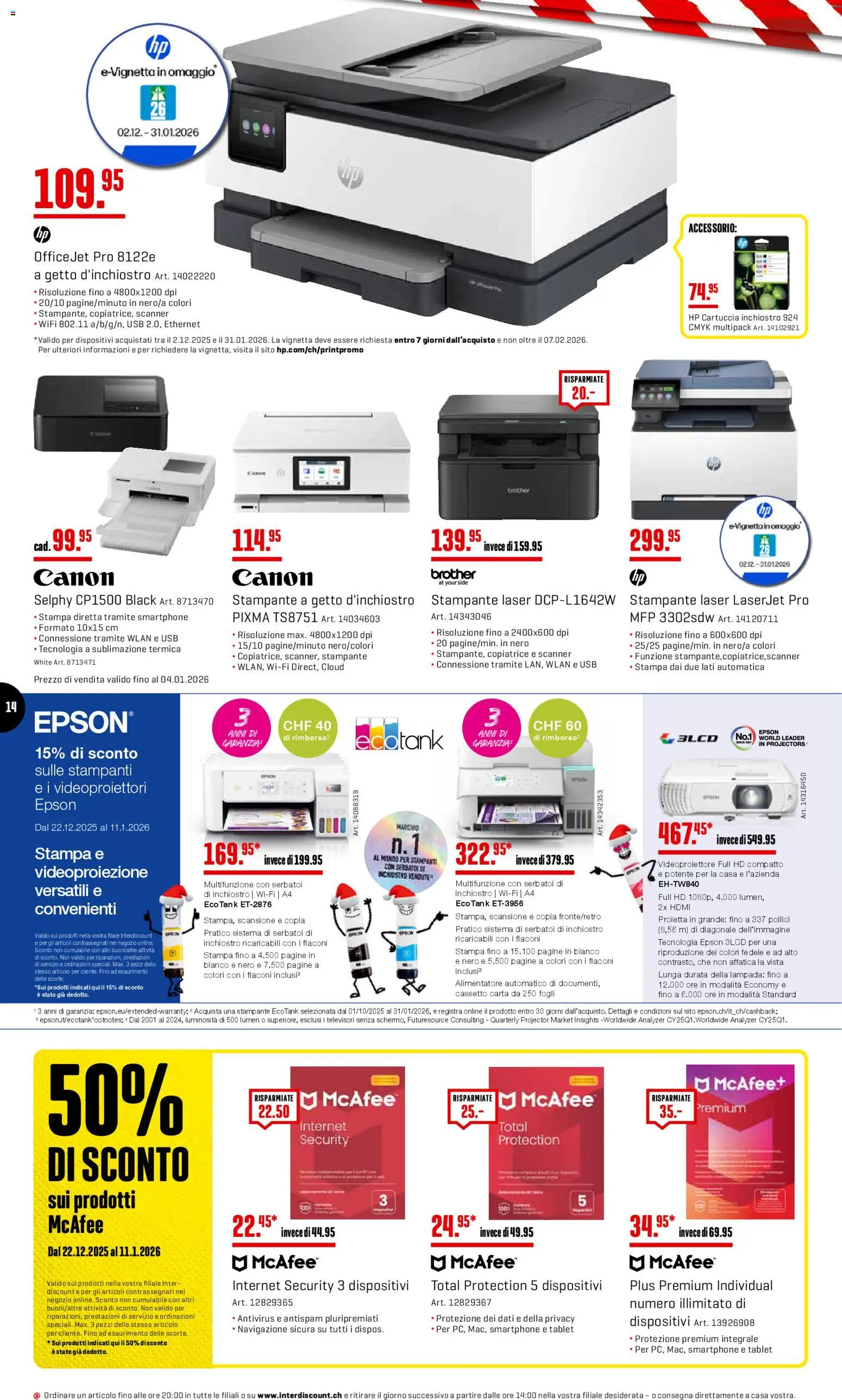 Interdiscount Aktionen IT – gültig ab 22.12.2025 | Seite: 14 | Produkte: Smartphone, Tablet, HP, Epson