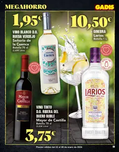 Vista previa Gadis - folleto válido desde el 22.01.2026 | Página: 19 | Productos: Vino, Ginebra