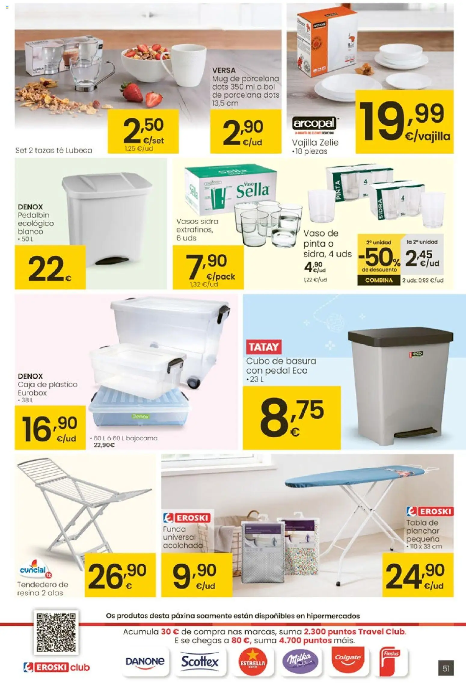 Eroski ¿Quieres ahorrar conmigo? │ válido desde el 26.03.2026 | Página: 51 | Productos: Vasos, Té, Tendedero, Funda