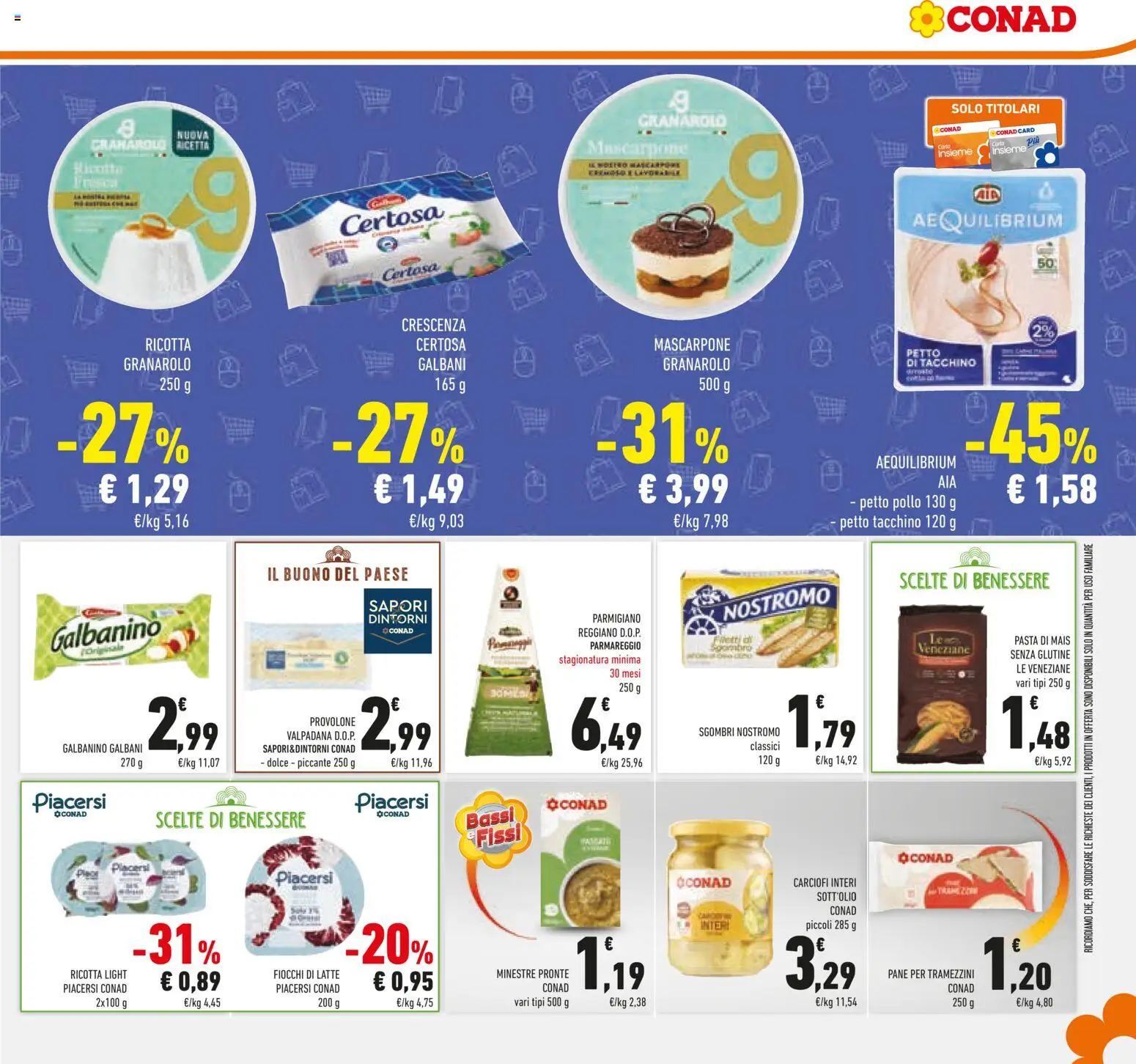 Volantino Conad del 06.11.2025 | Pagina: 31 | Prodotti: Pane, Tacchino, Latte, Mascarpone