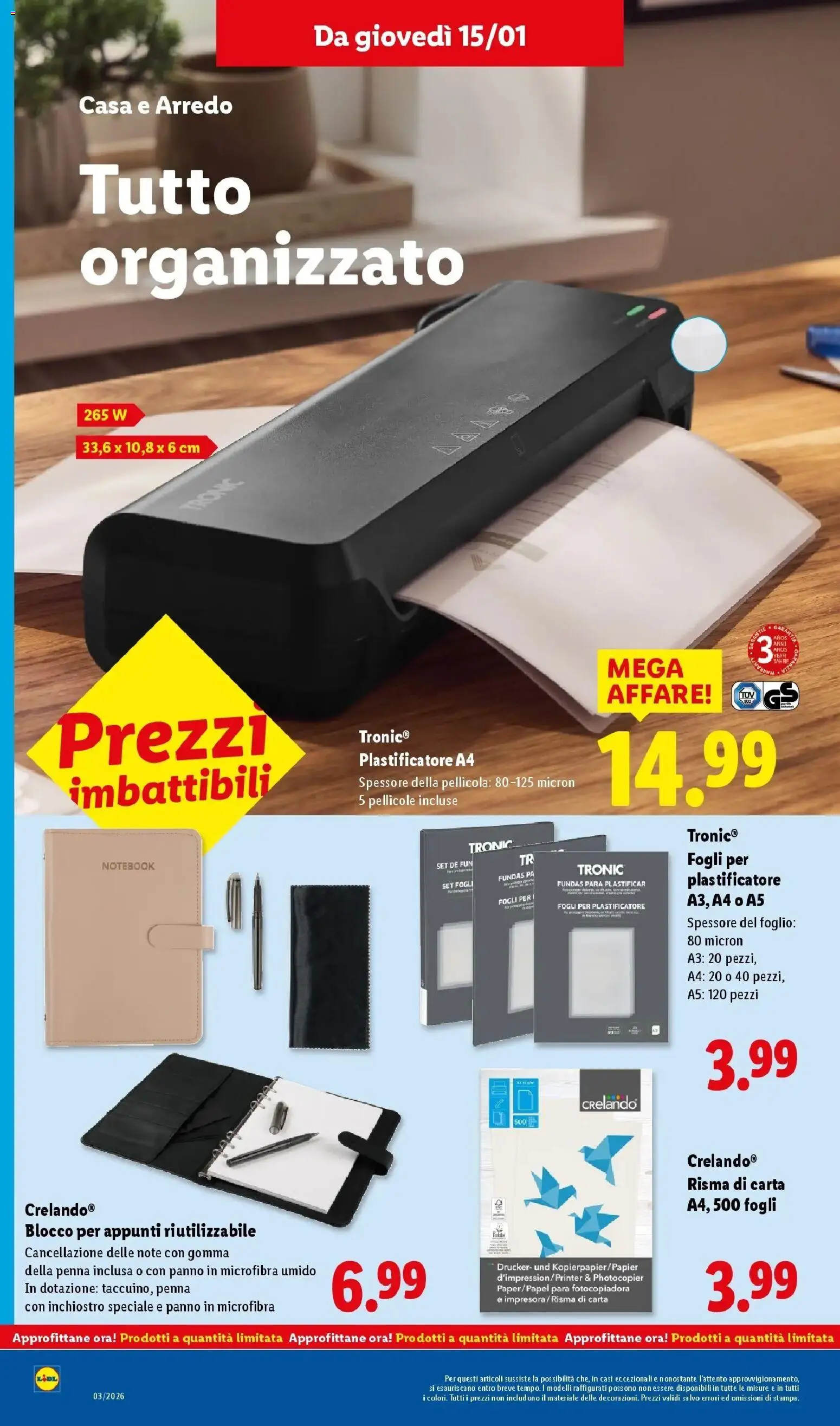 Volantino Lidl del 12.01.2026 | Pagina: 42 | Prodotti: Notebook, Pellicola